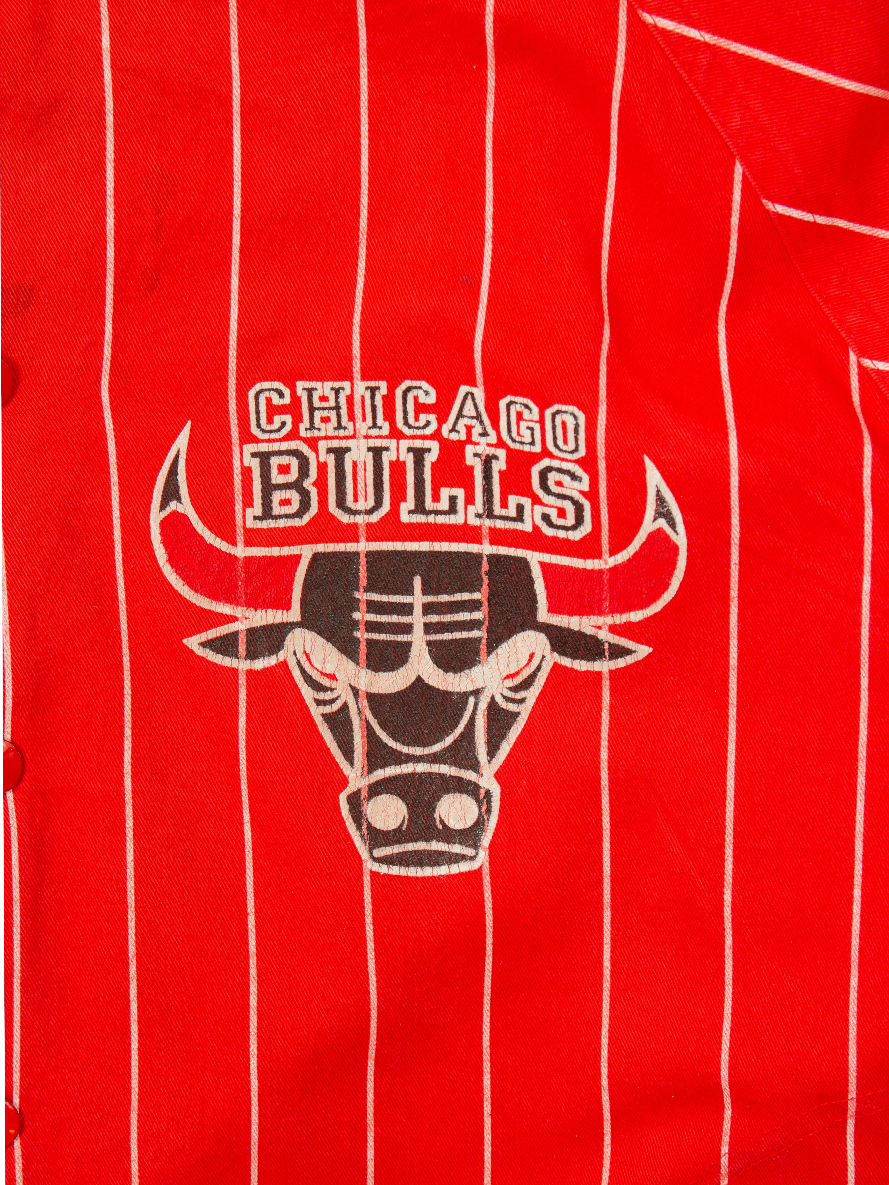 Vtg 1980s Chicago Bulls Varsity/ Sports Jacket (L) - Image 4