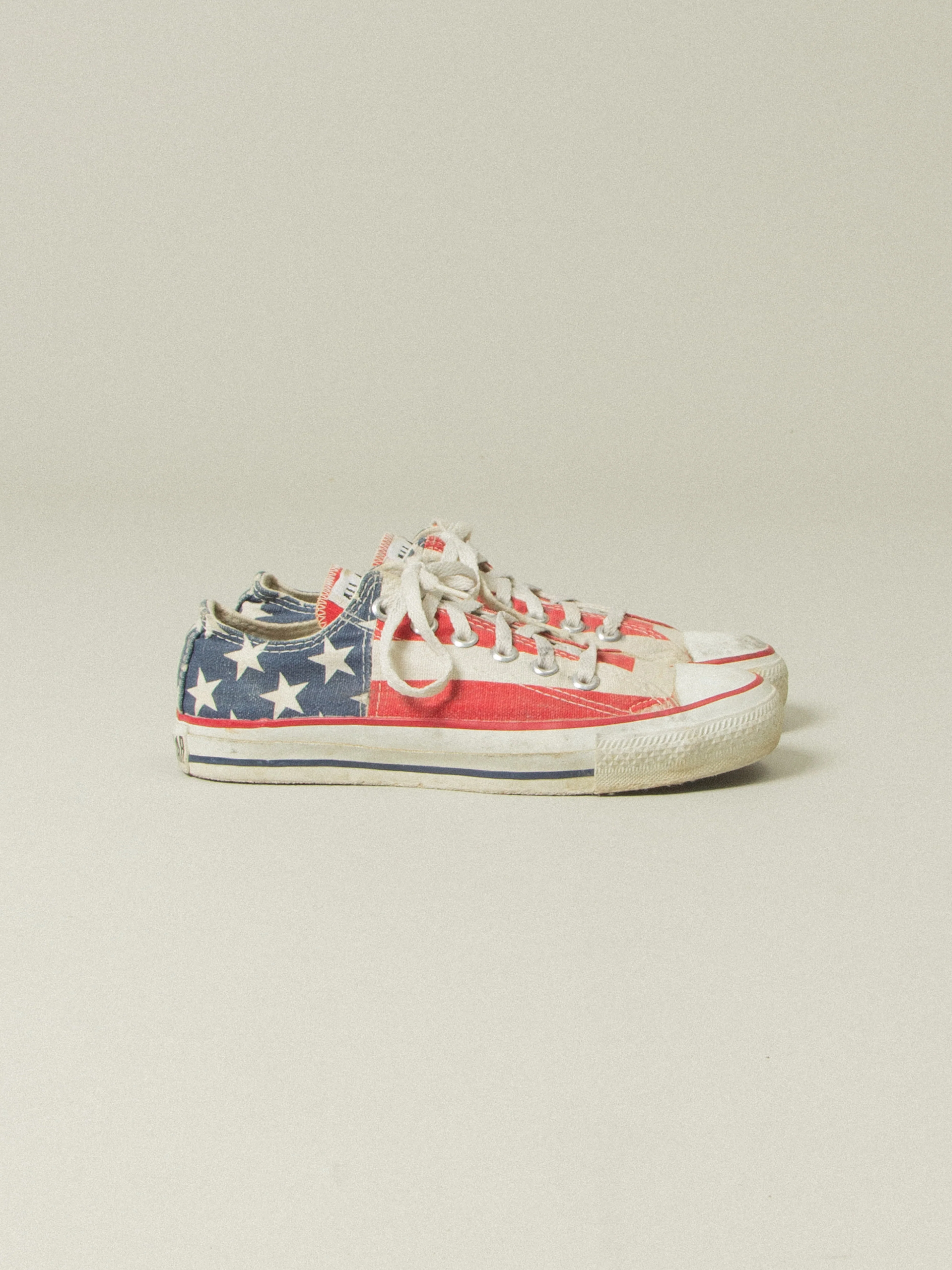 Vtg 1980s Converse All Star Flag Low-Top - Made in USA (US 4.5-EU 37) - Image 5