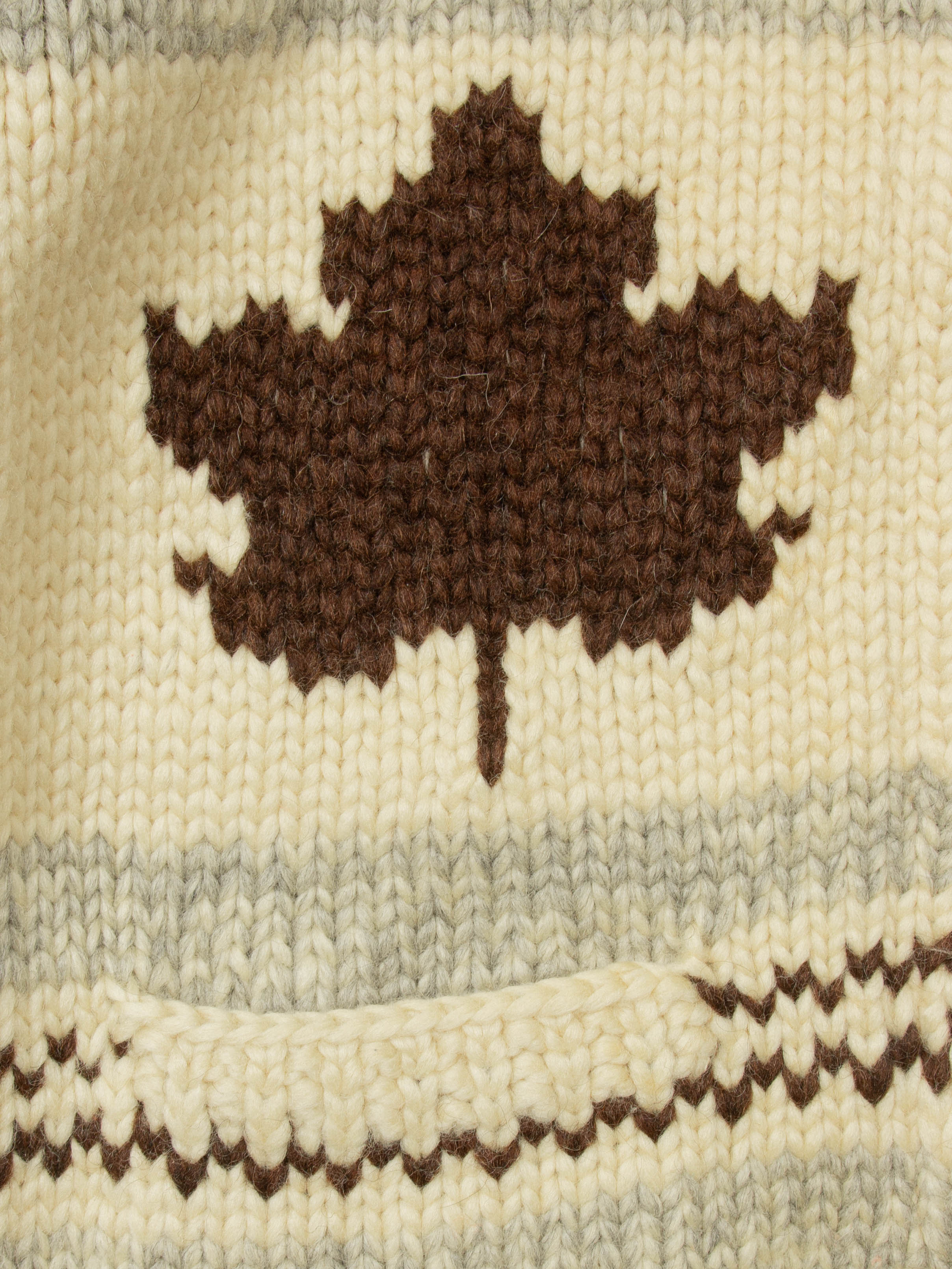 Vtg 1980s Cowichan Hand-Knitted Wool Sweater – Made in Canada (S) - Image 5