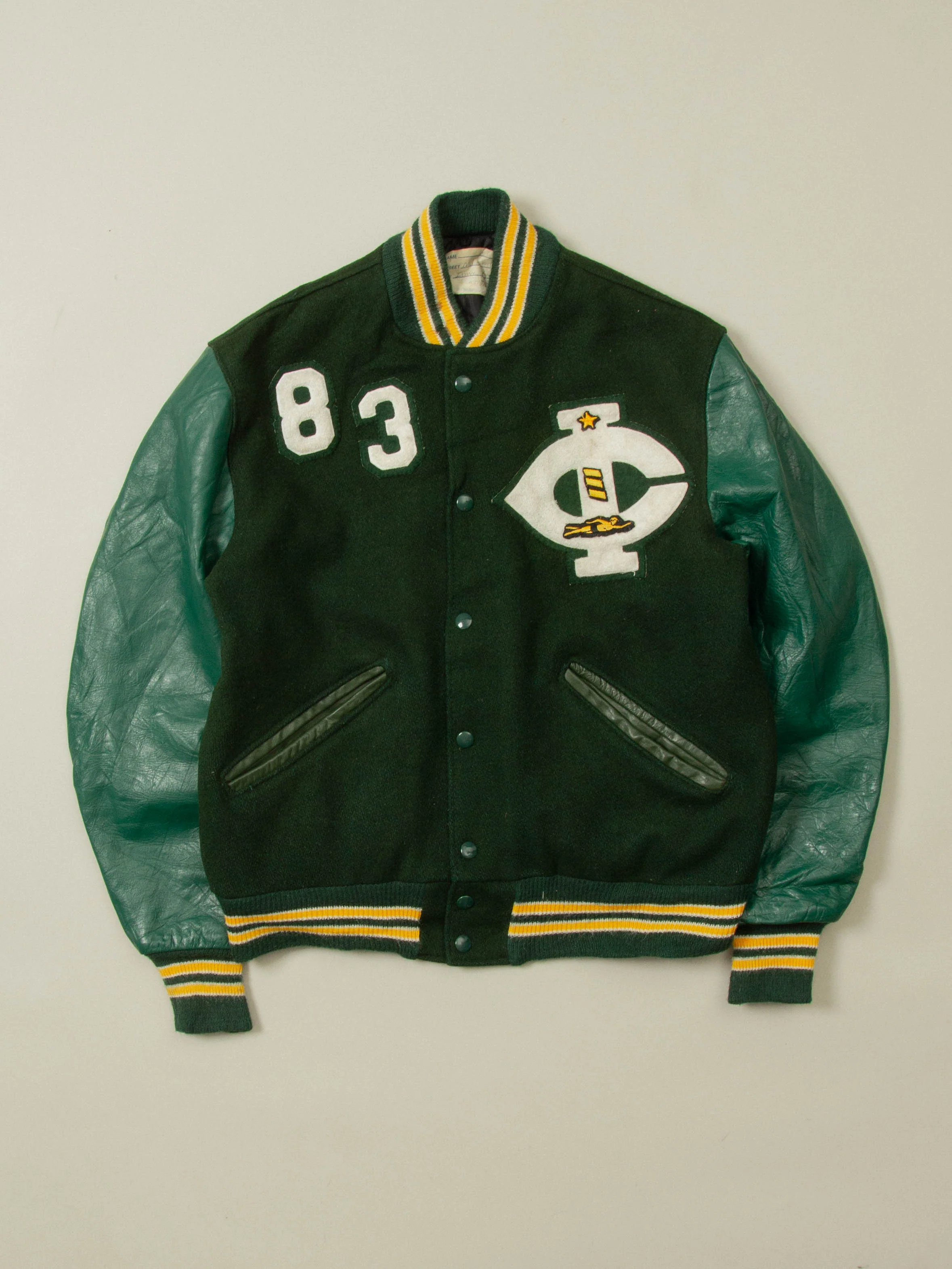 Vtg 1980s DeLong Varsity Wool Jacket (S)