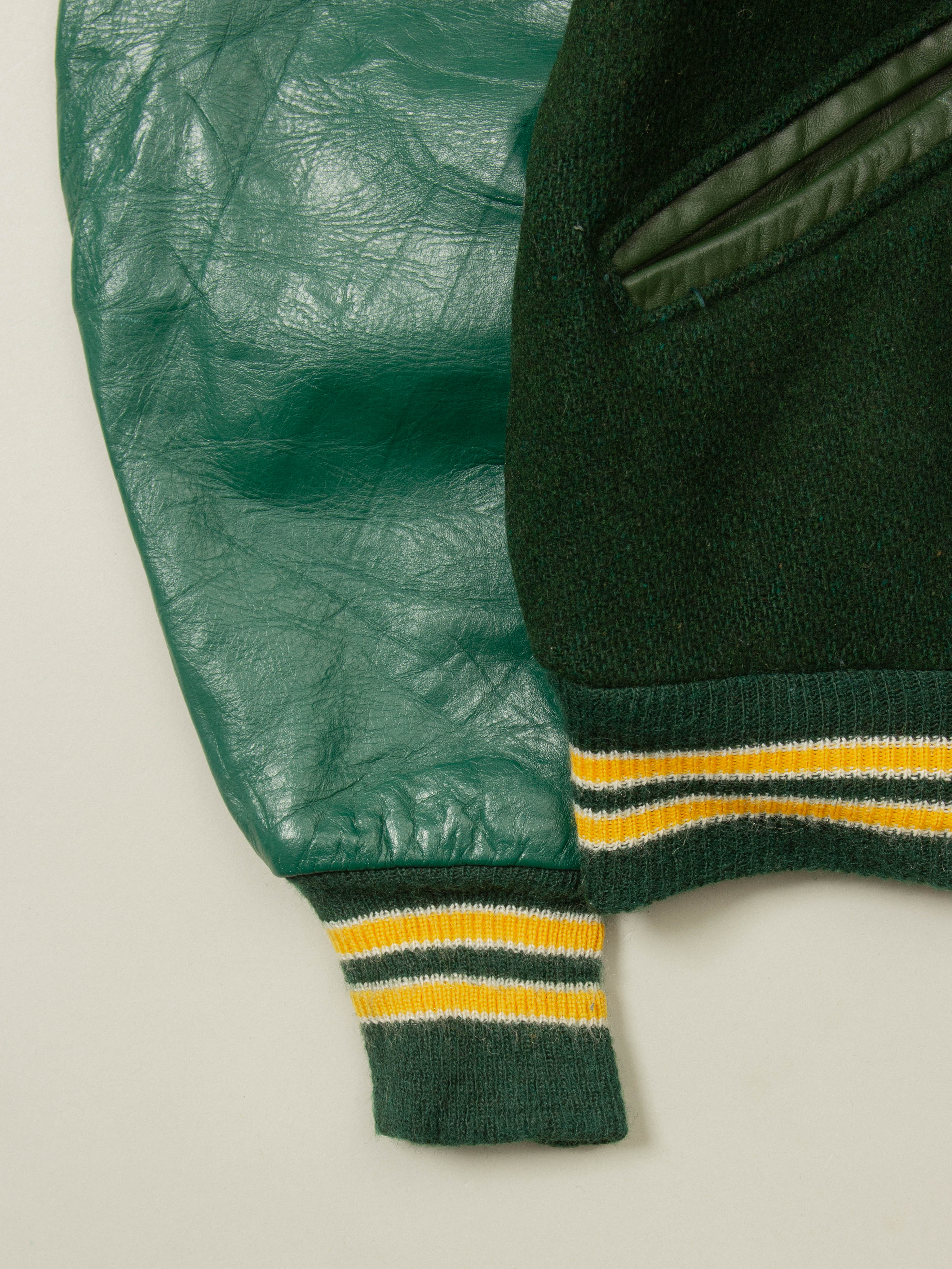 Vtg 1980s DeLong Varsity Wool Jacket (S) - Image 2