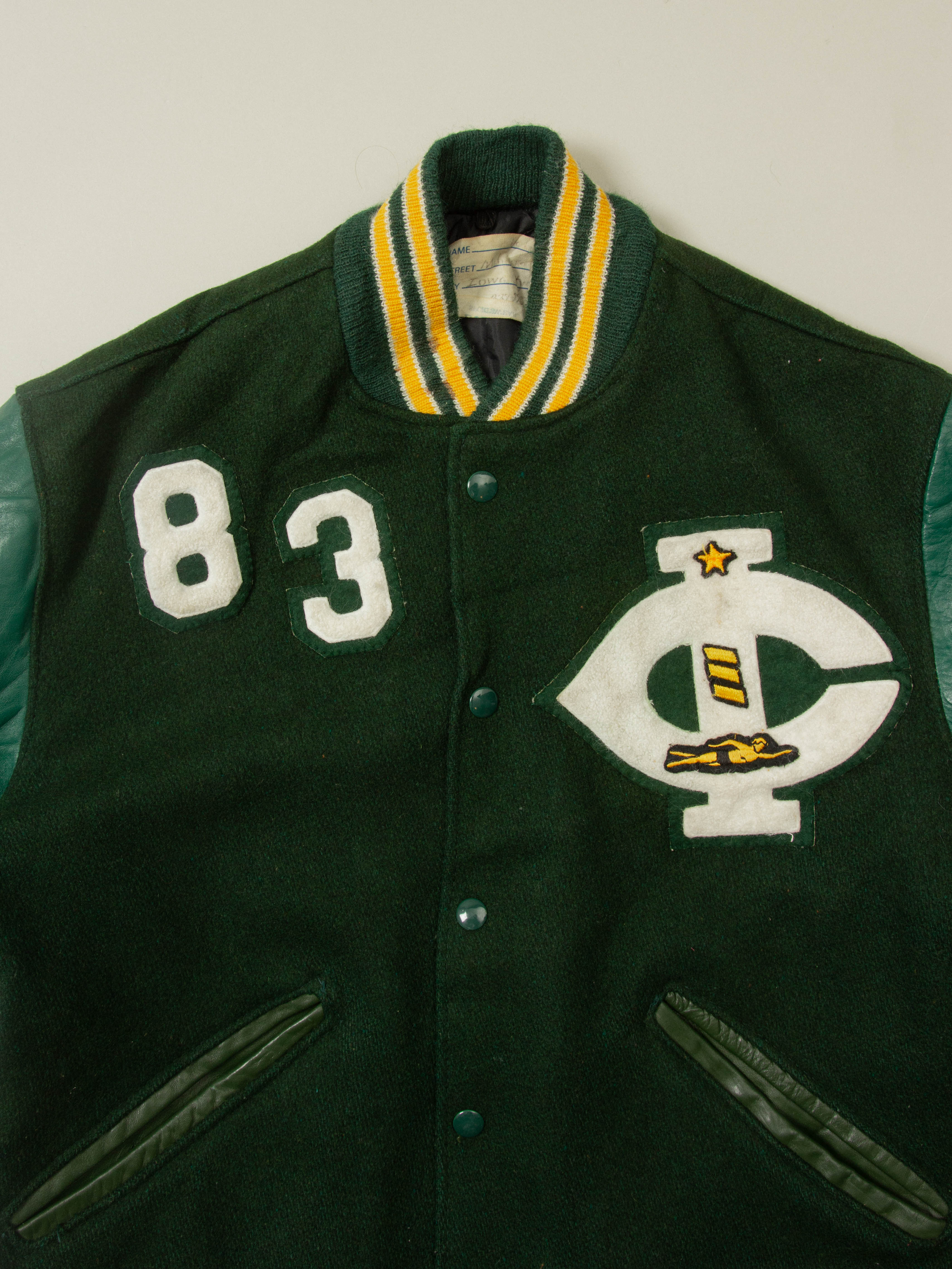 Vtg 1980s DeLong Varsity Wool Jacket (S) - Image 3