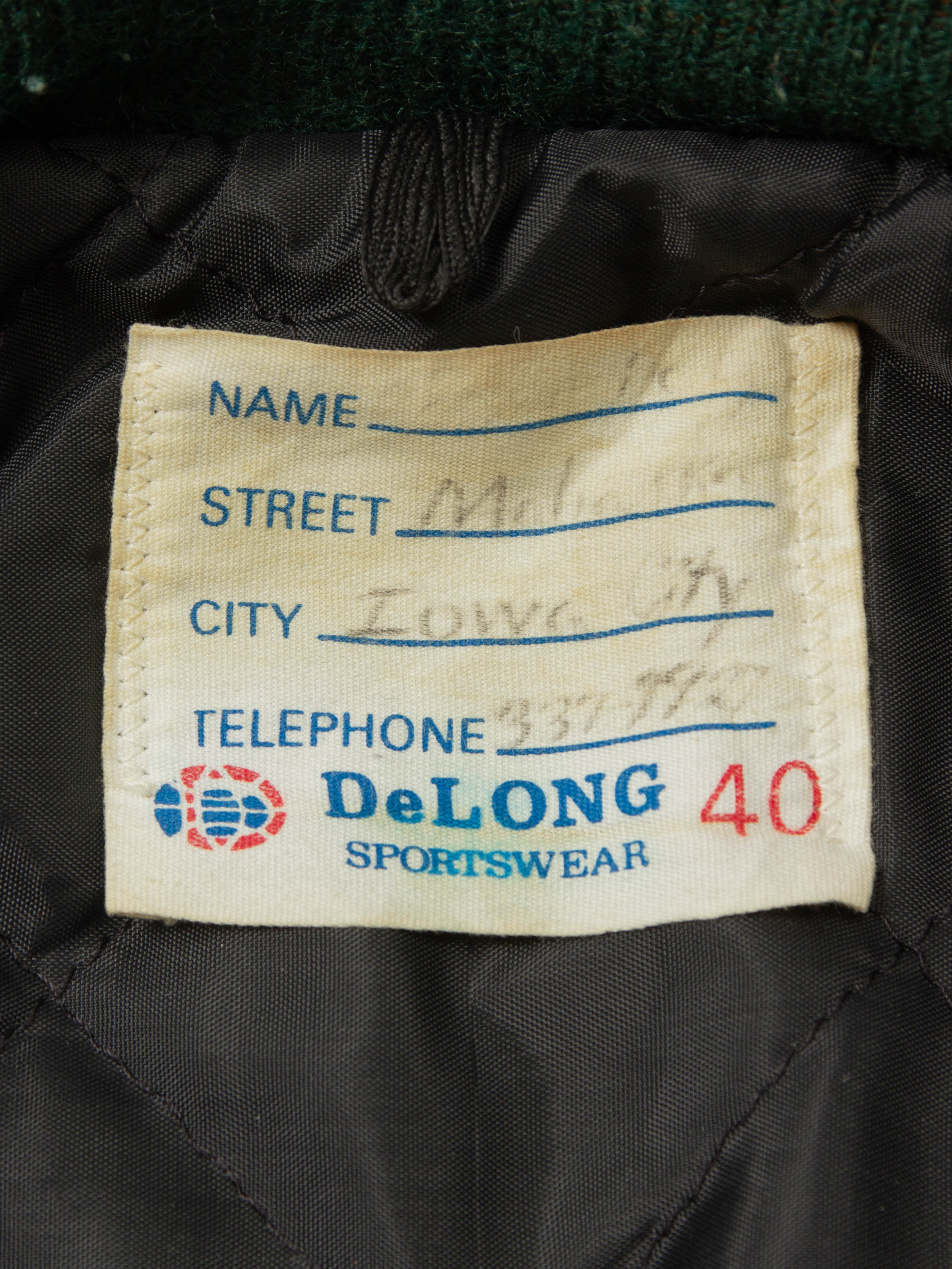 Vtg 1980s DeLong Varsity Wool Jacket (S) - Image 4