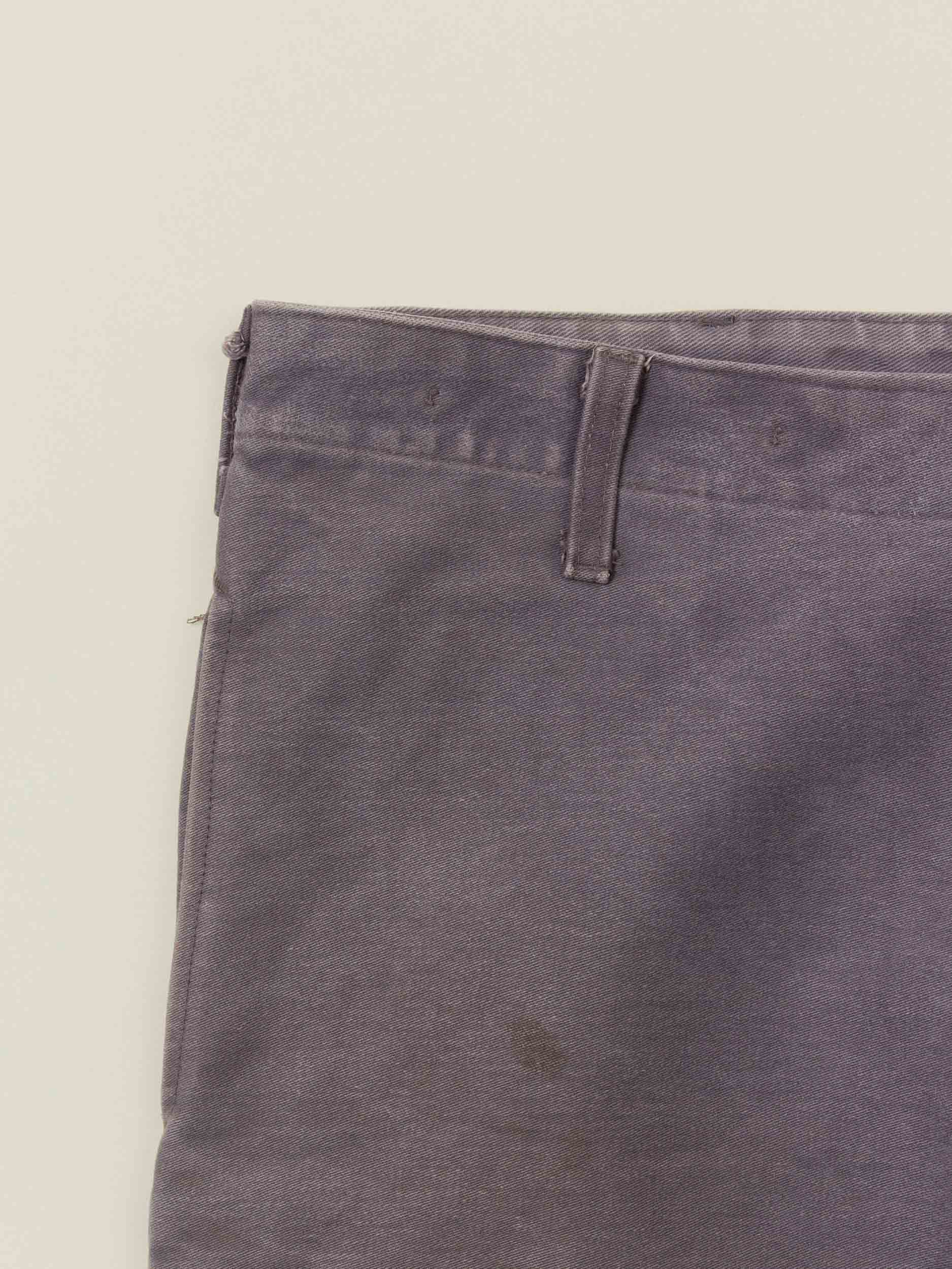 Vtg 1980s Flame Resistant Moleskin Work Trousers (38x30) - Image 4