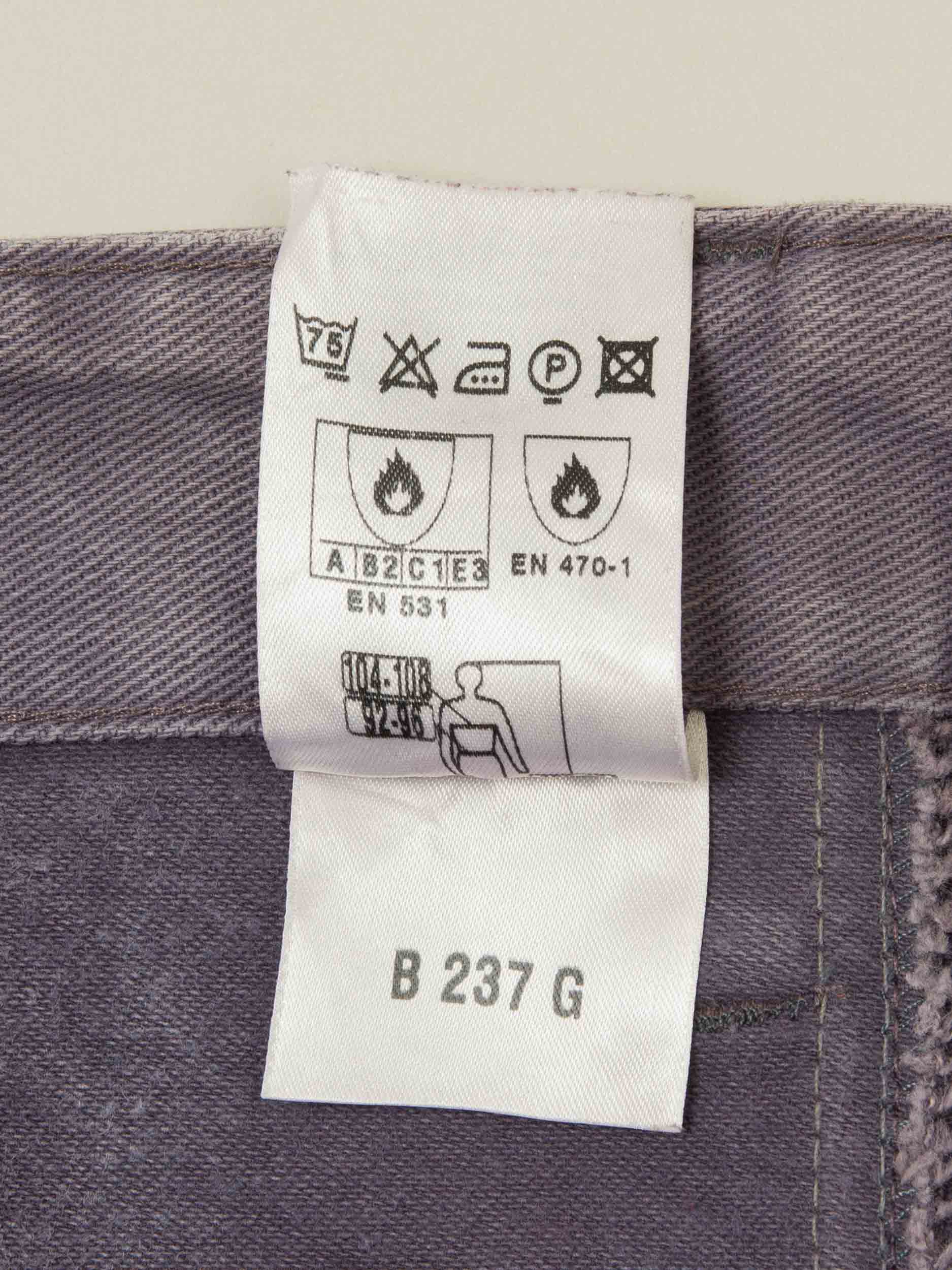 Vtg 1980s Flame Resistant Moleskin Work Trousers (38x30) - Image 5