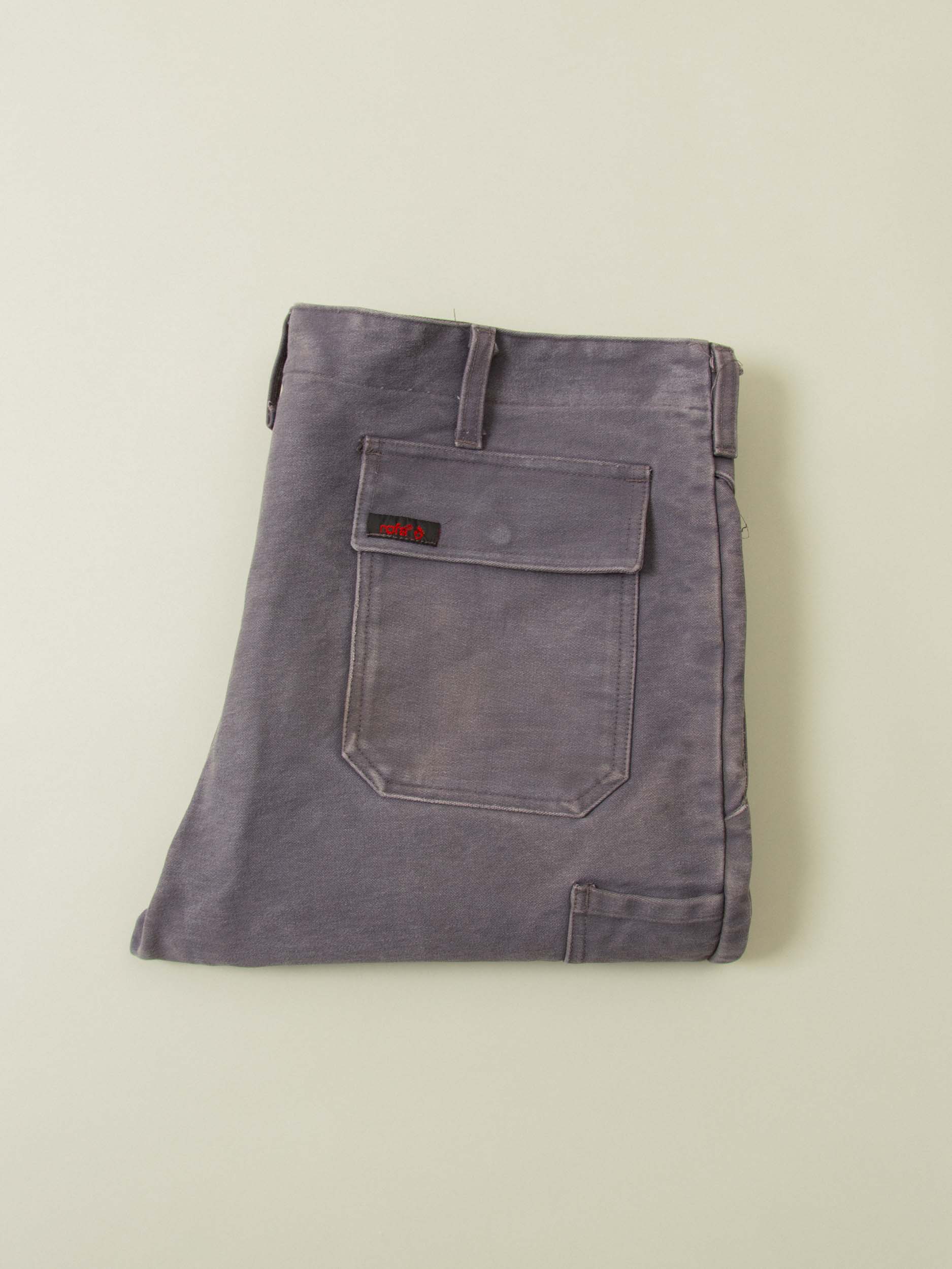 Vtg 1980s Flame Resistant Moleskin Work Trousers (38x30) - Image 6