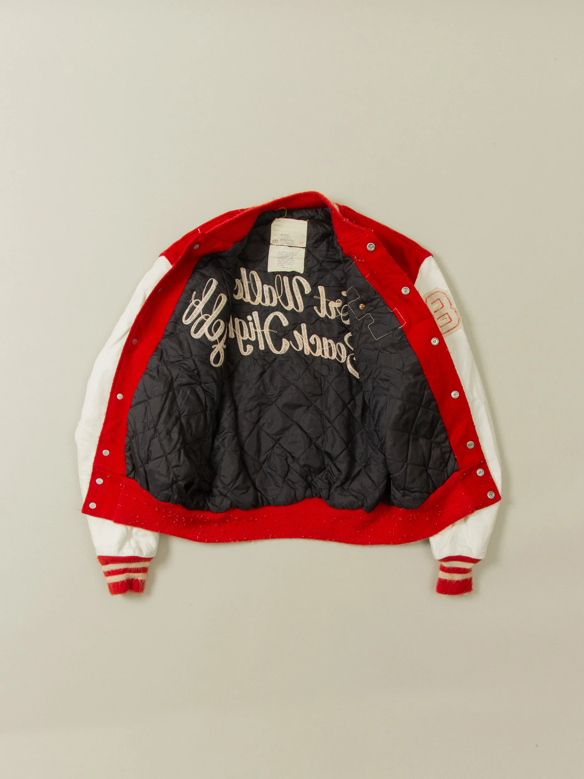 Vtg 1980s 'Fort Walton Beach High' Varsity Jacket - Made in USA (S) - Image 7