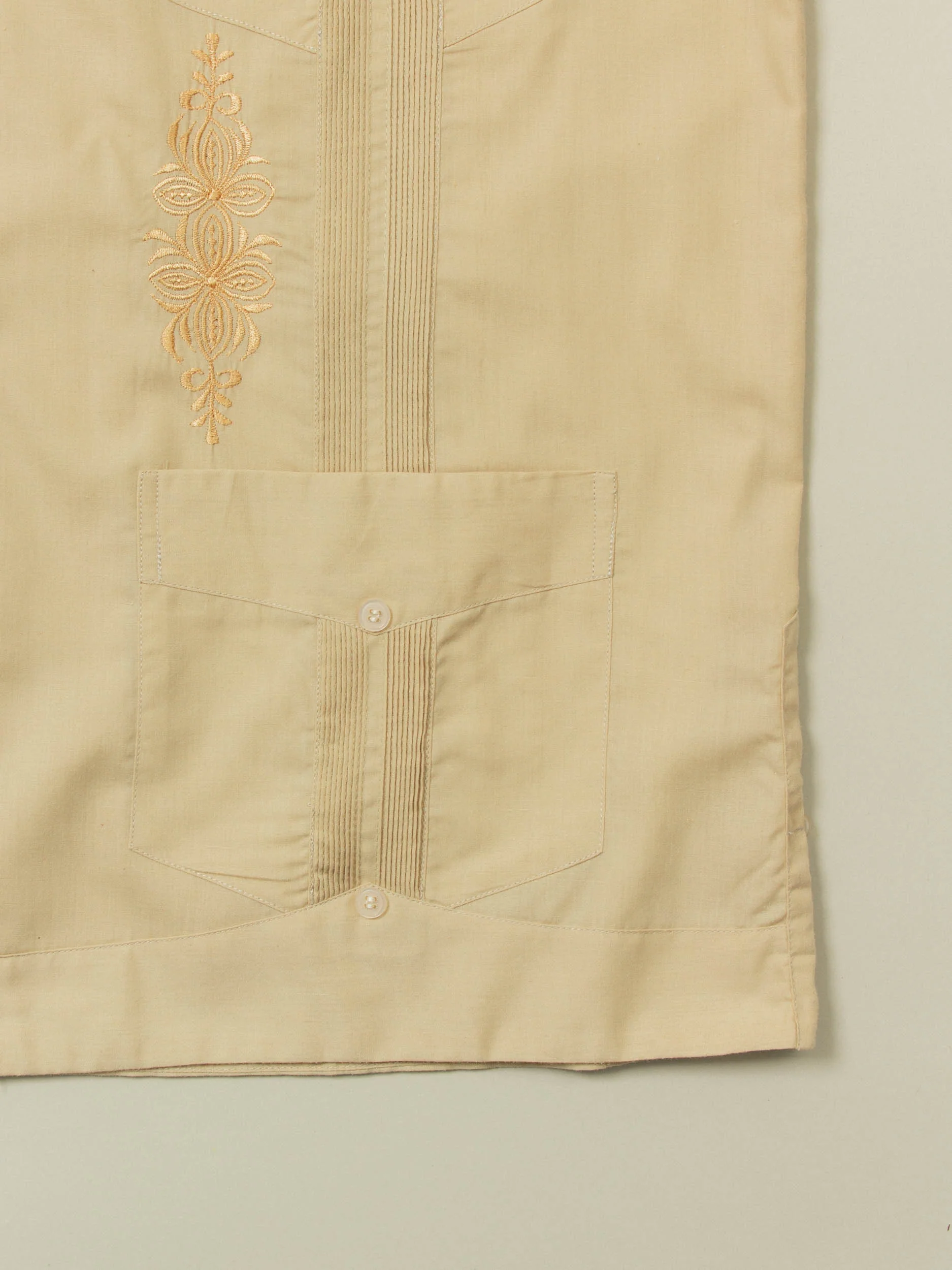 Vtg 1980s Guayabera Cuban Shirt – Made in Mexico (L) - Image 2