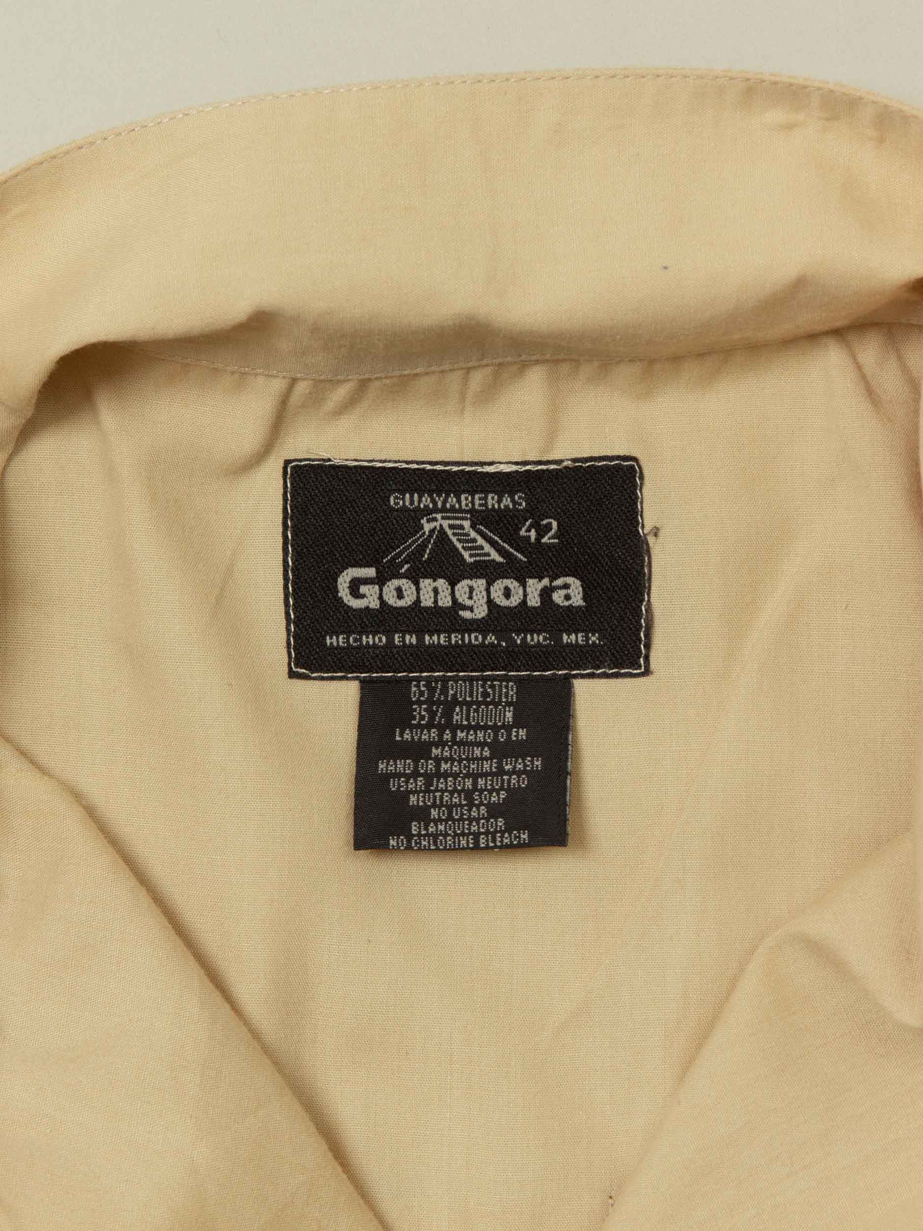 Vtg 1980s Guayabera Cuban Shirt – Made in Mexico (L) - Image 3