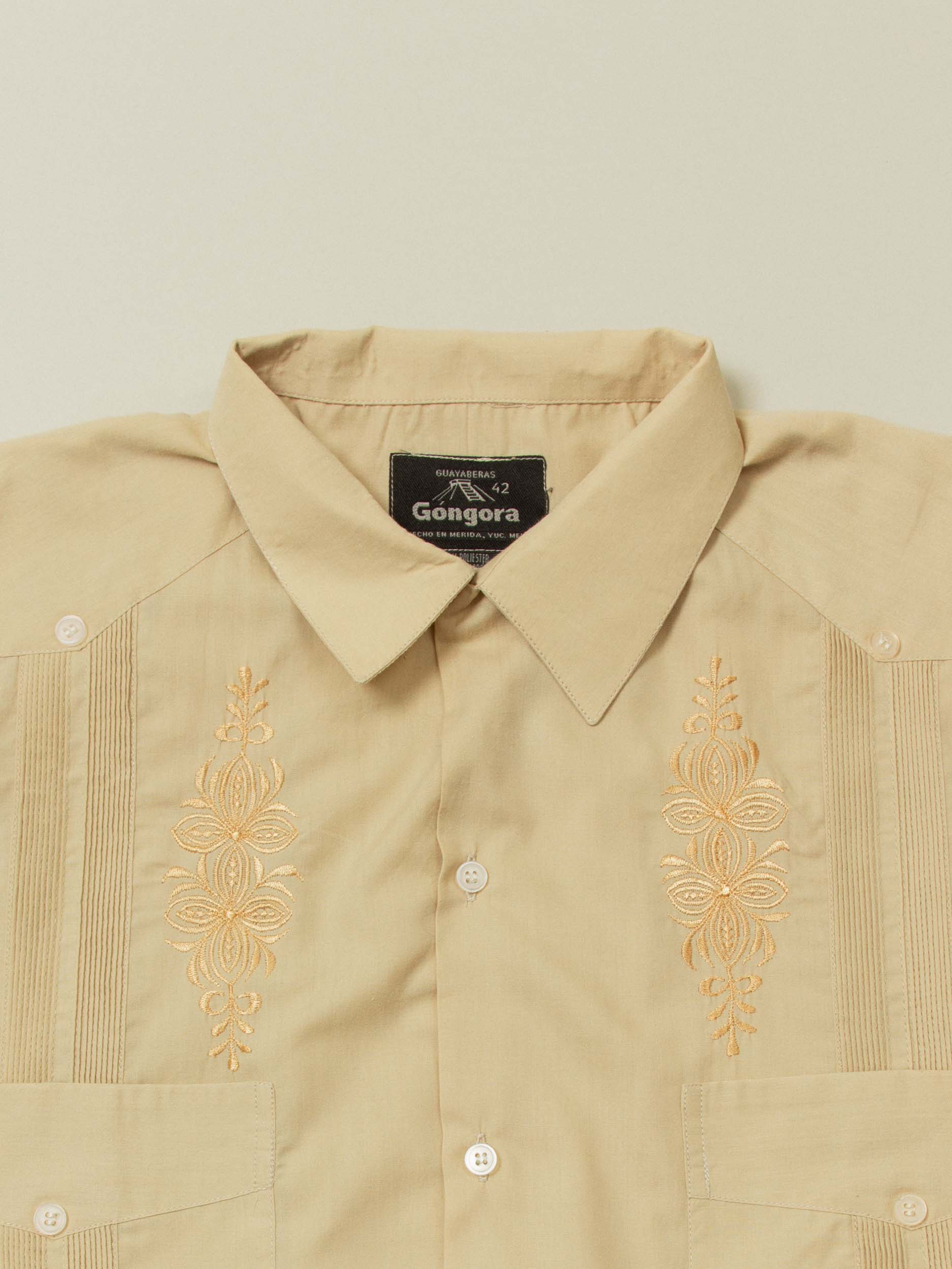 Vtg 1980s Guayabera Cuban Shirt – Made in Mexico (L) - Image 4