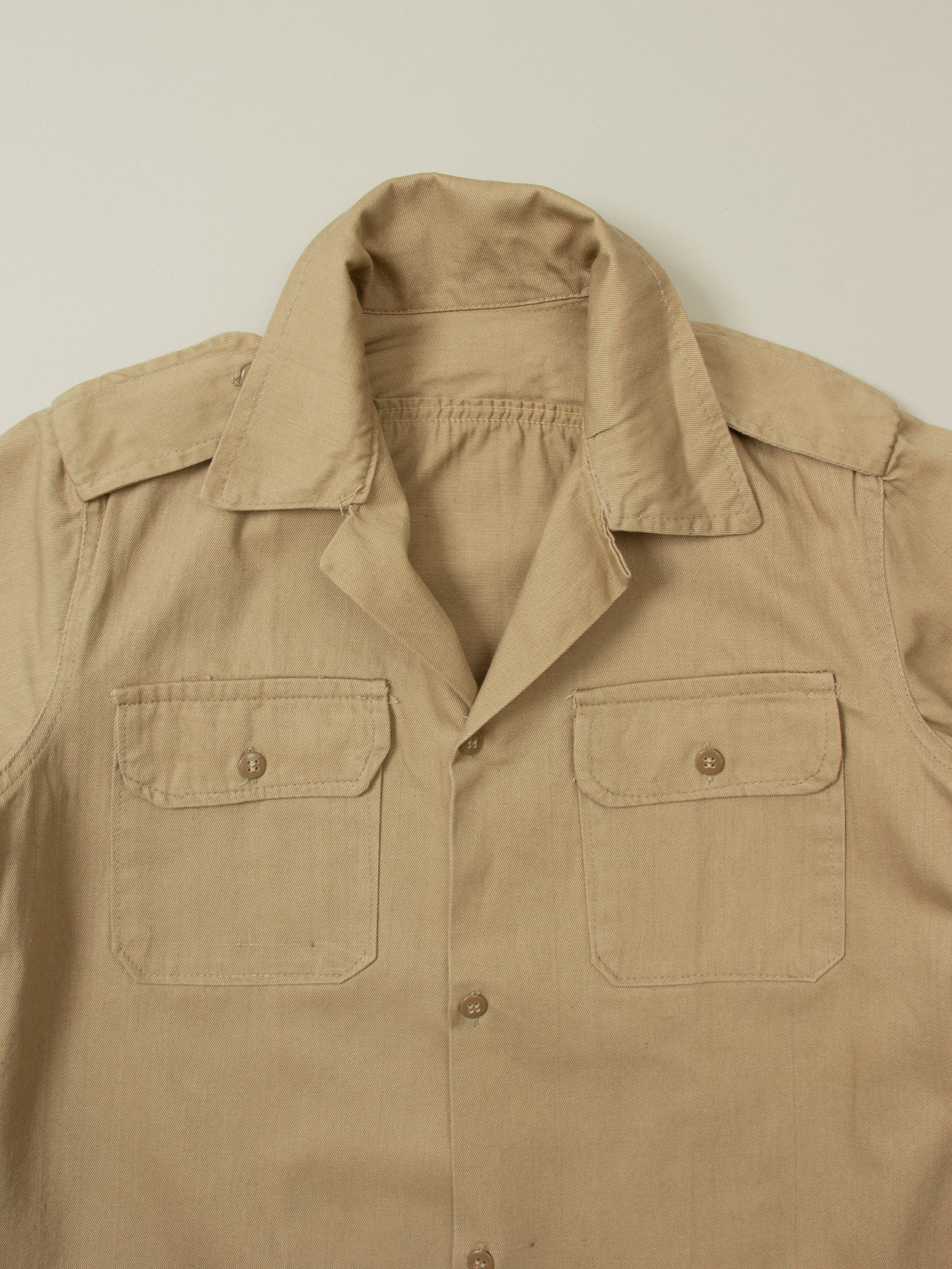 Vtg 1980s Greek Army Officer Shirt (XS) - Image 4