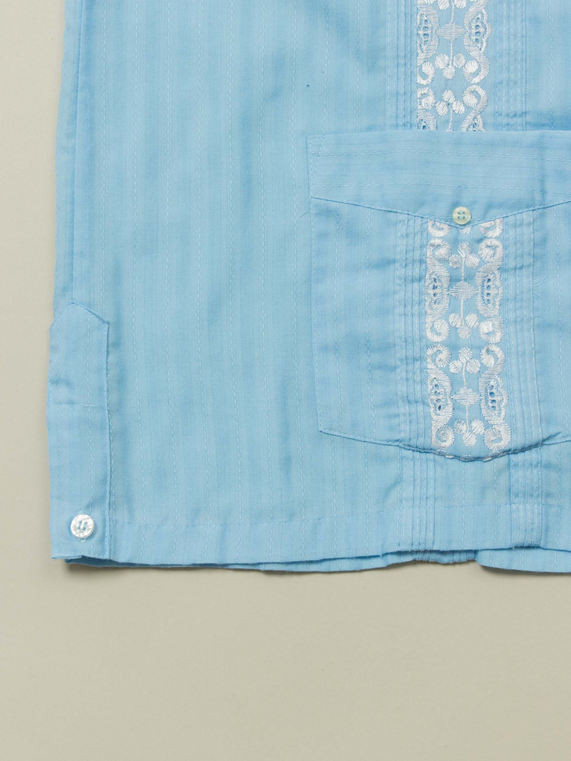 Vtg 1980s 'Haband' Guayabera Cuban Shirt (XL) - Image 4