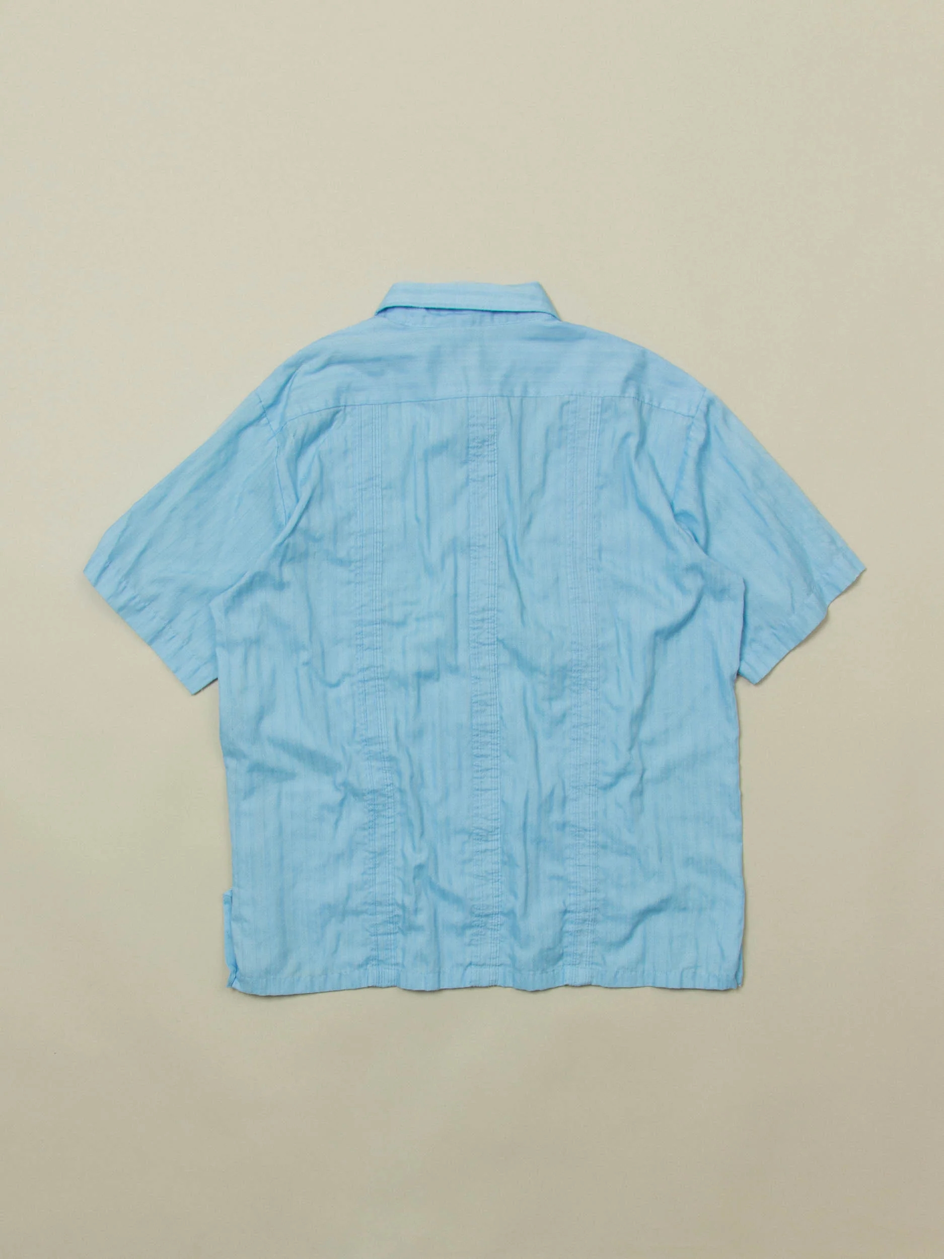 Vtg 1980s 'Haband' Guayabera Cuban Shirt (XL) - Image 5