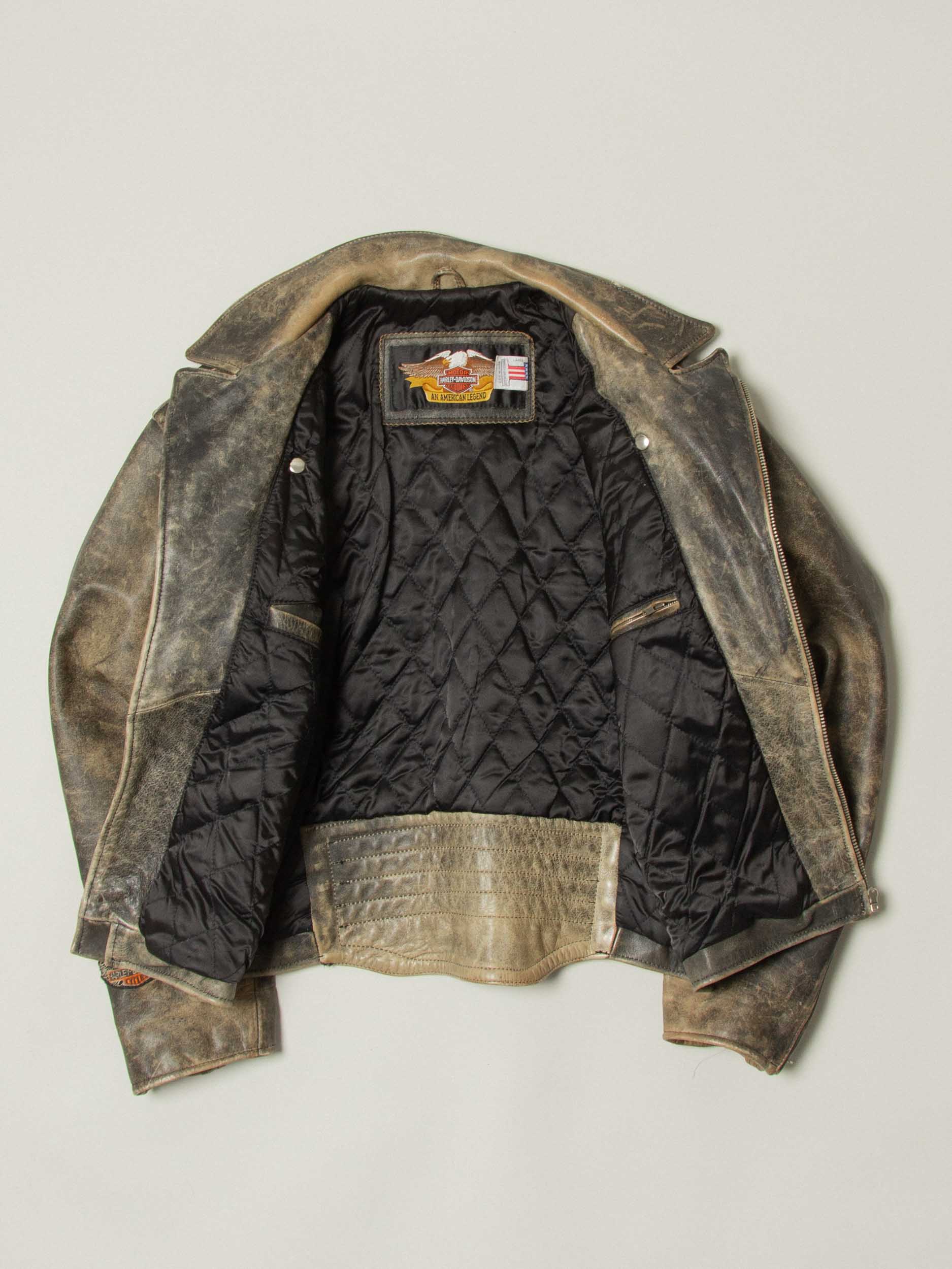 Vtg 1980s Harley-Davidson Leather Motorcycle Jacket – Made in USA (L) - Image 4