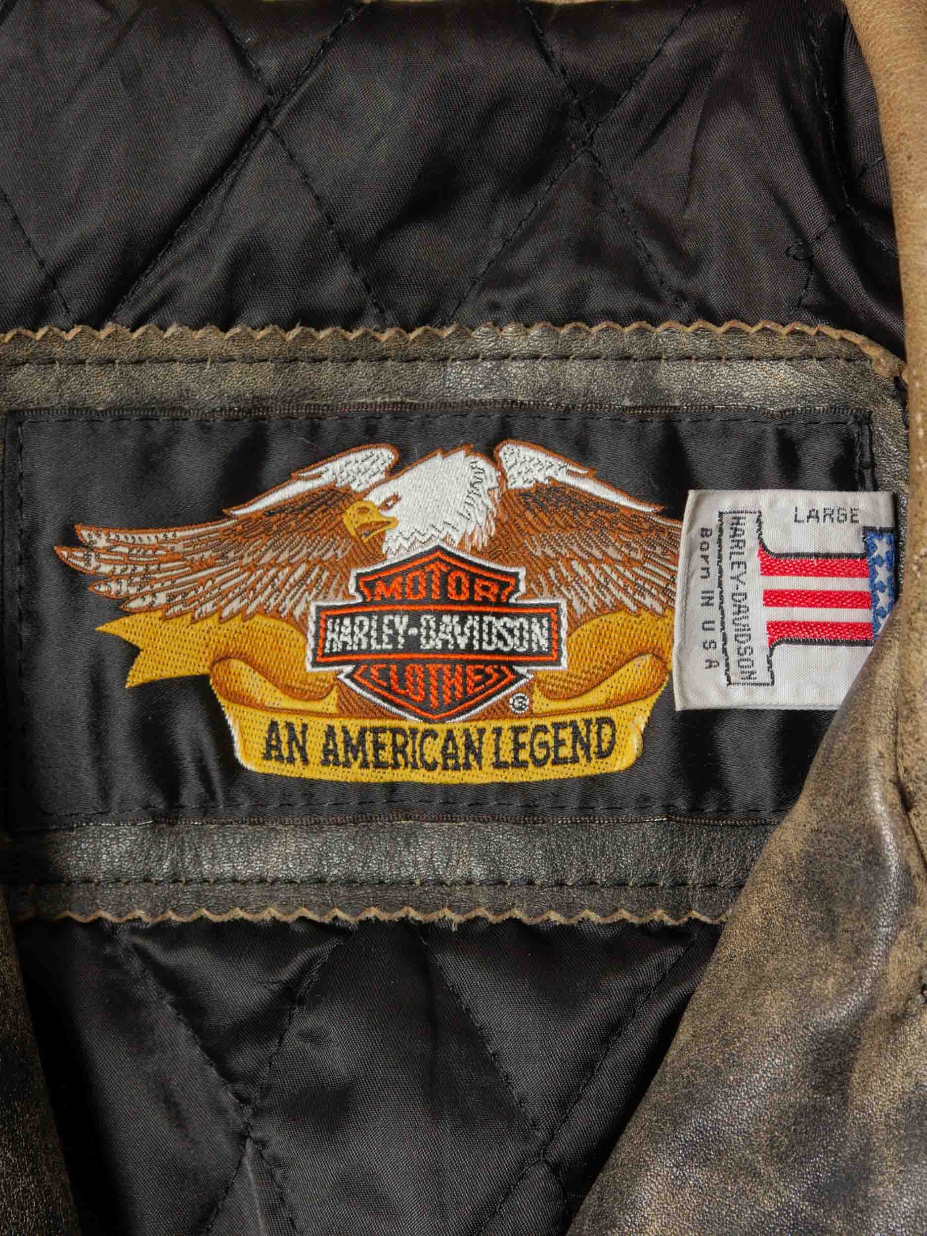 Vtg 1980s Harley-Davidson Leather Motorcycle Jacket – Made in USA (L) - Image 6