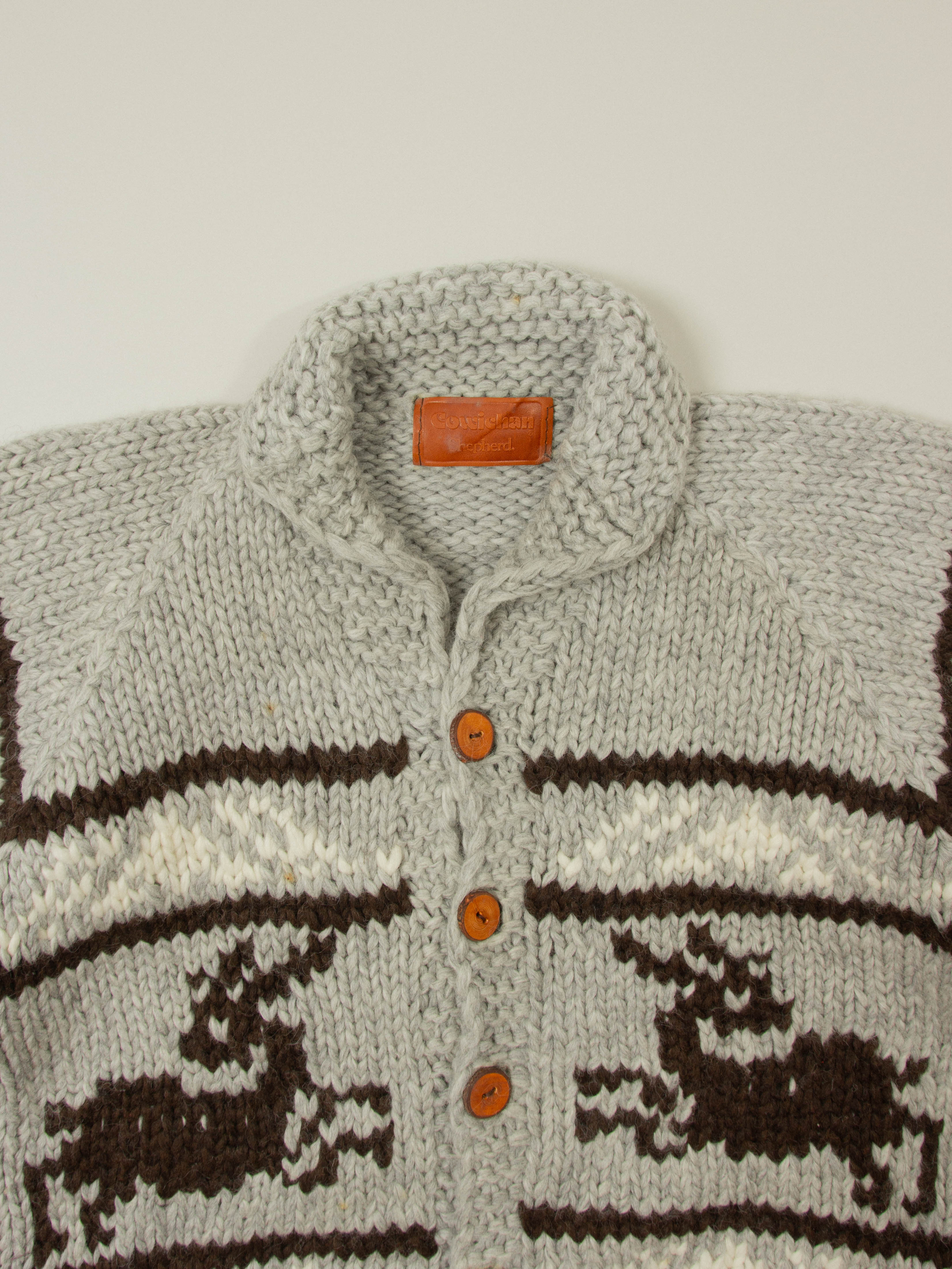 Vtg 1980s Heavy Cowichan Wool Cardigan (XL) - Image 3