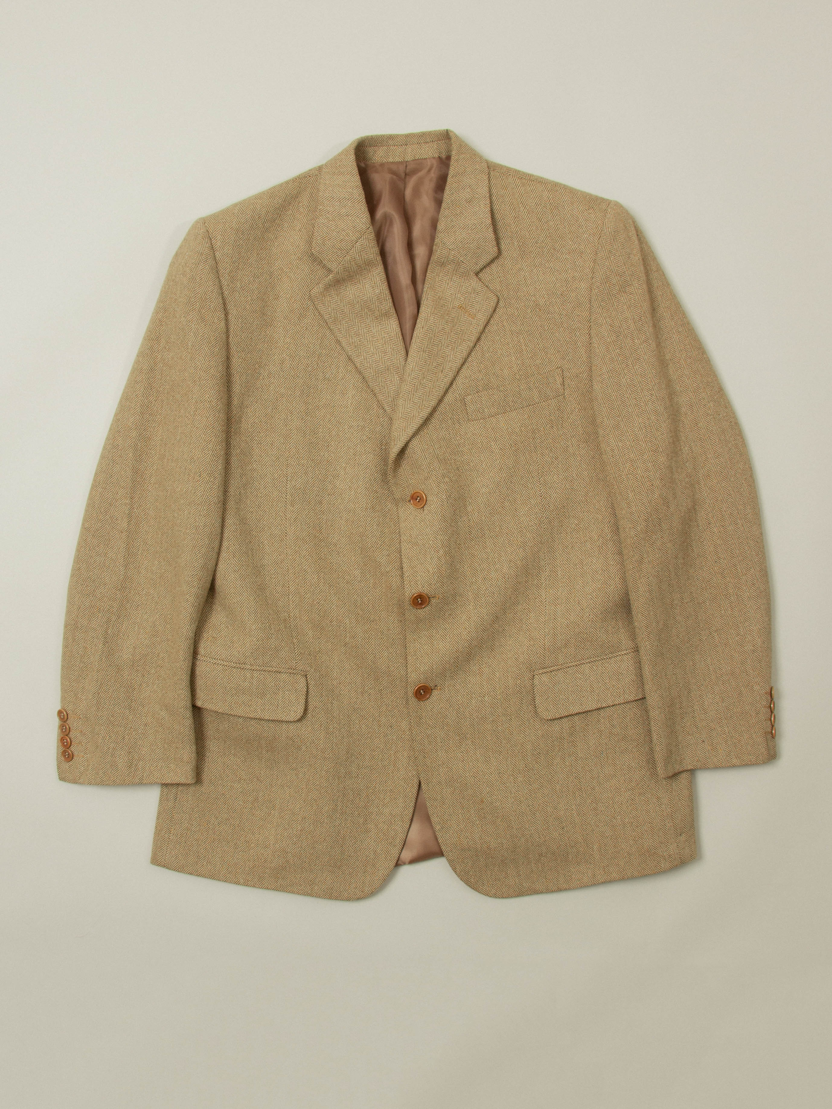 Vtg 1980s Herringbone Wool Blazer (L)