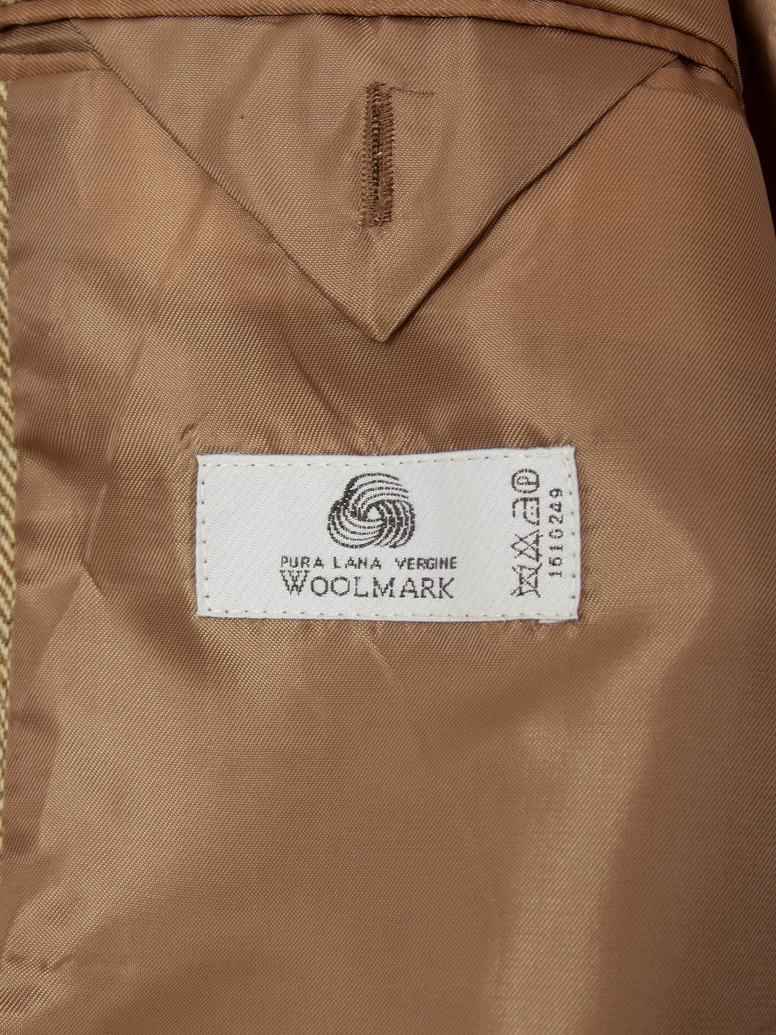 Vtg 1980s Herringbone Wool Blazer (L) - Image 5