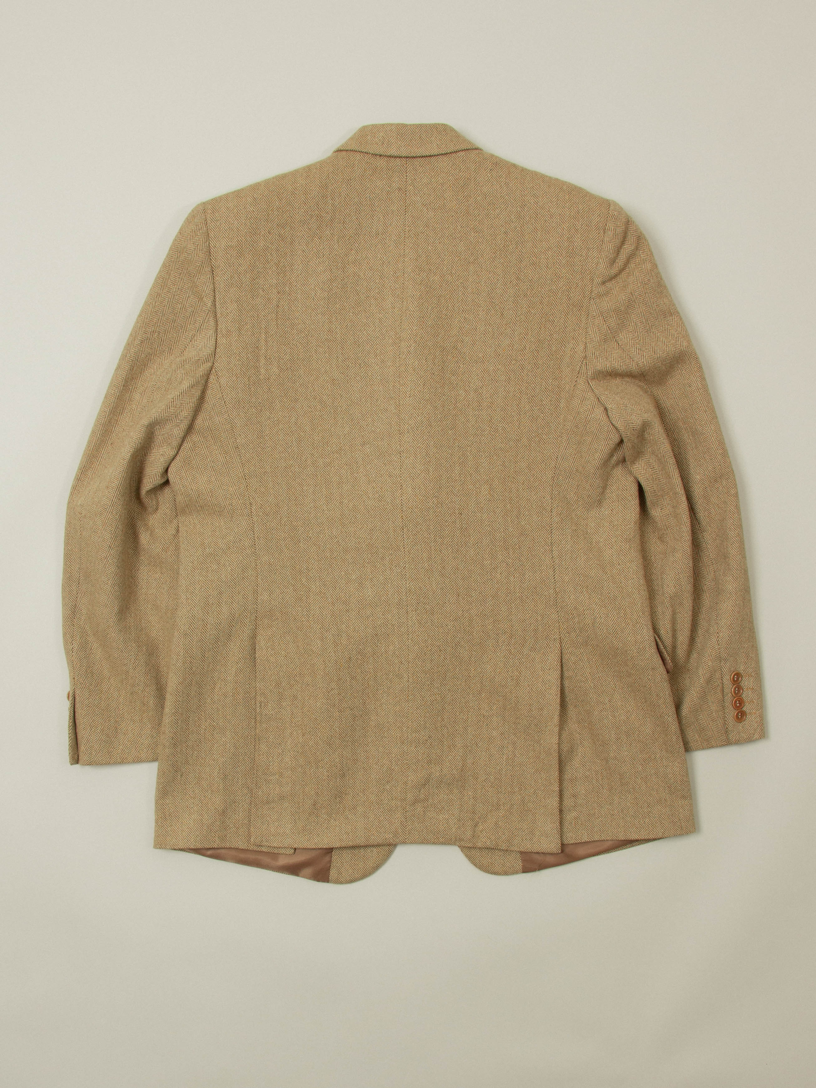 Vtg 1980s Herringbone Wool Blazer (L) - Image 6