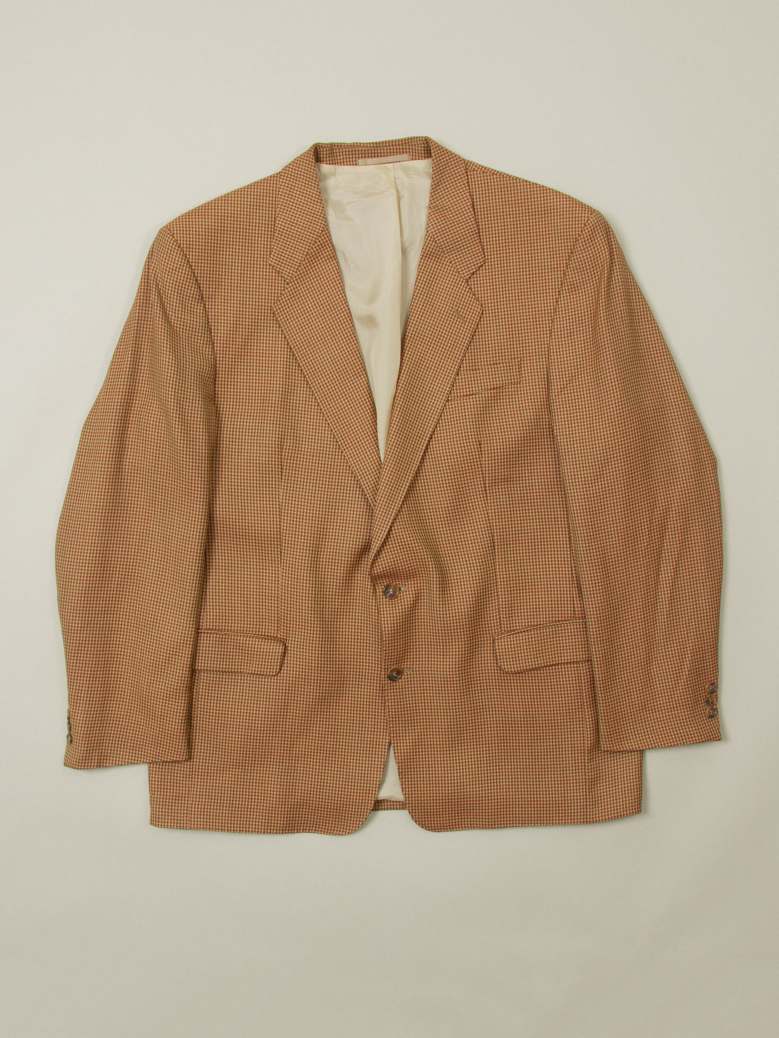 Vtg 1980s Houndstooth Wool Blazer (XL)