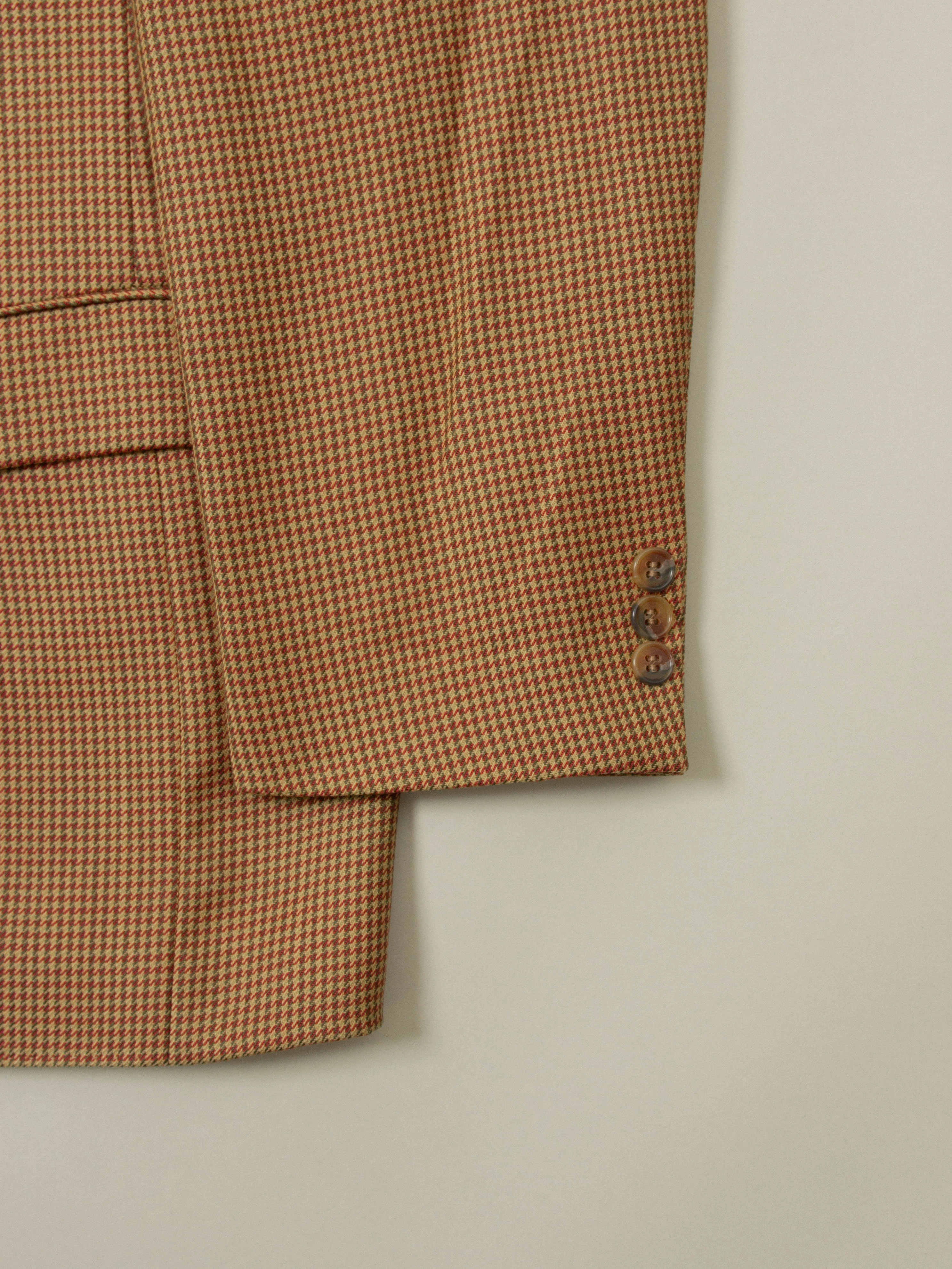 Vtg 1980s Houndstooth Wool Blazer (XL) - Image 4