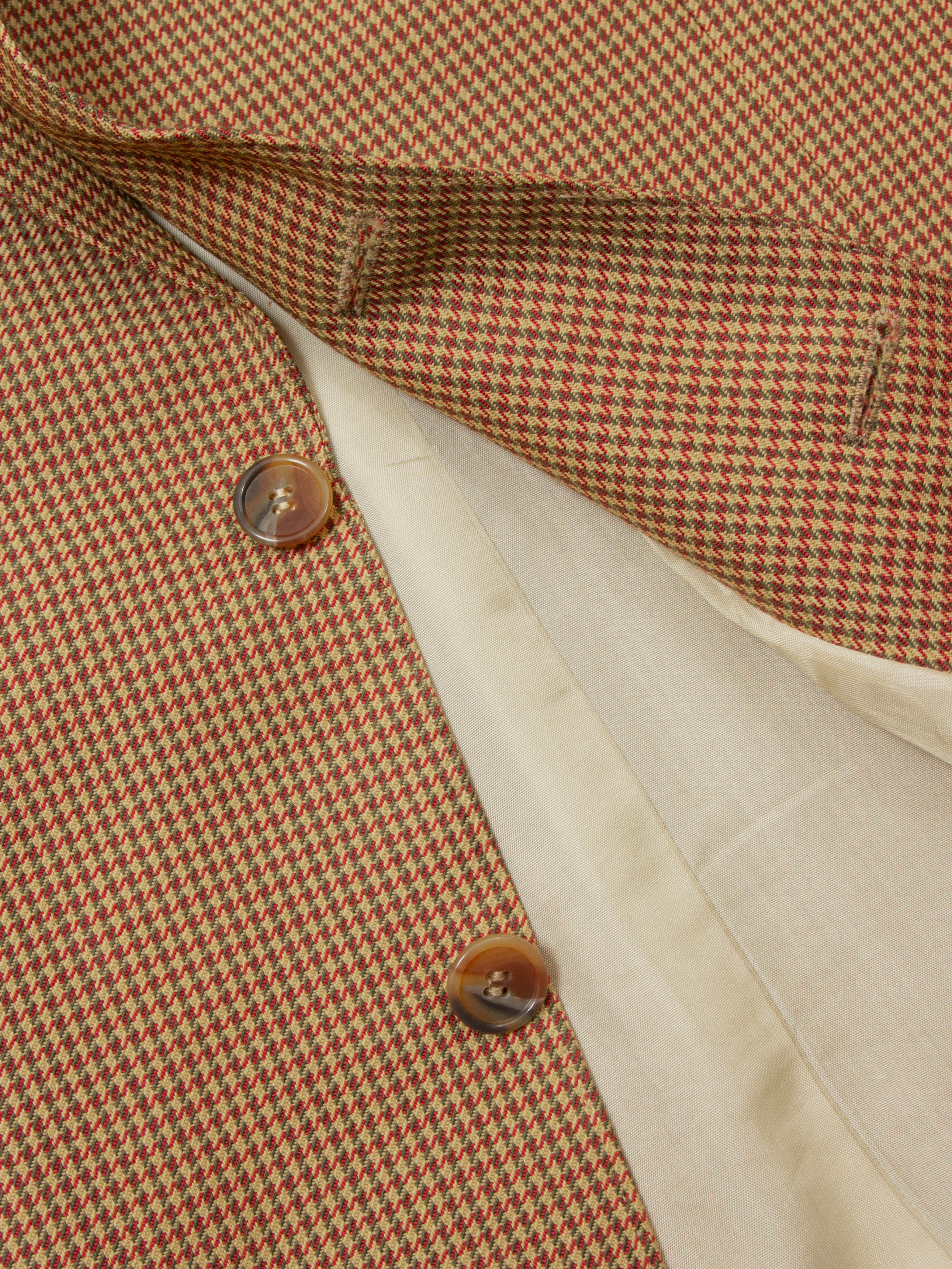 Vtg 1980s Houndstooth Wool Blazer (XL) - Image 5