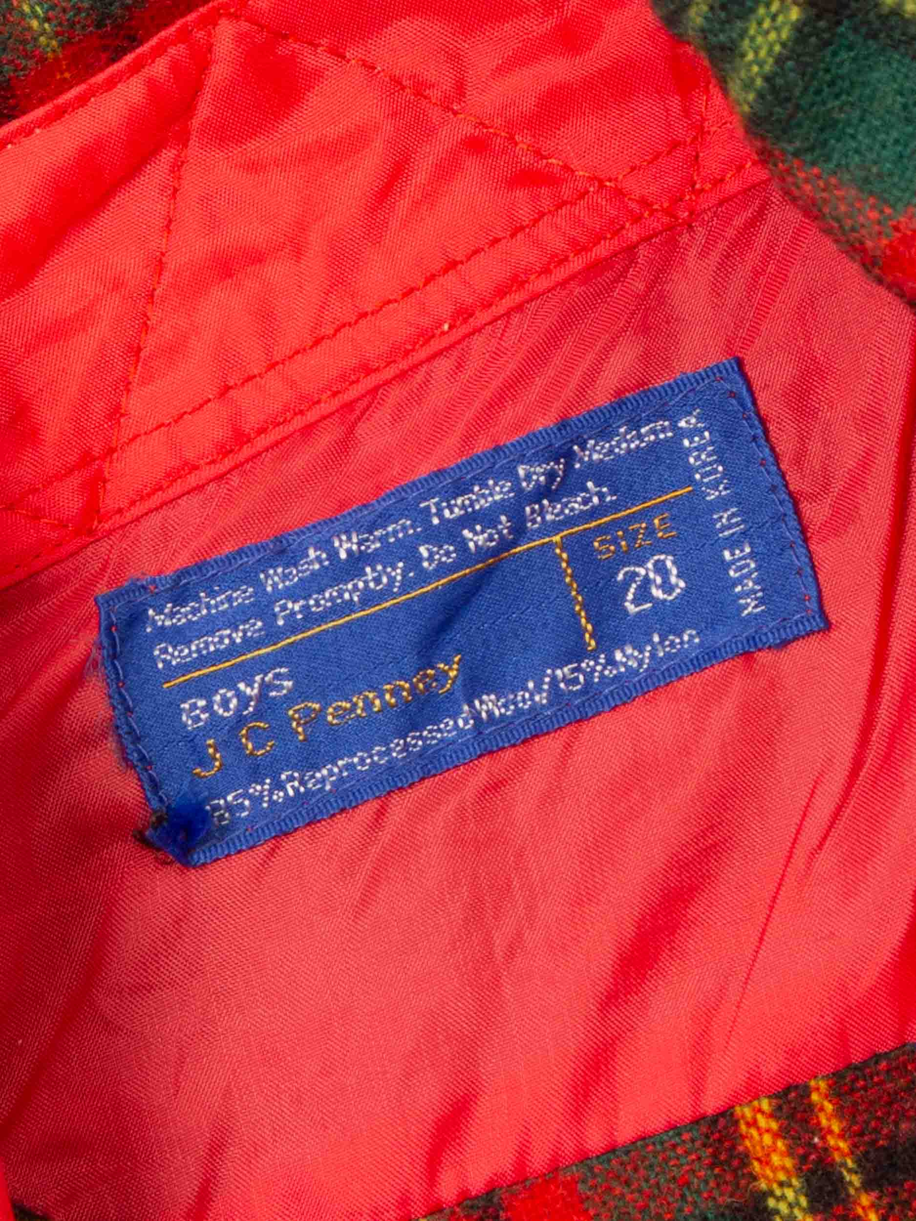 Vtg 1980s JCPenney Wool Shirt – Made in Korea (XS) - Image 3