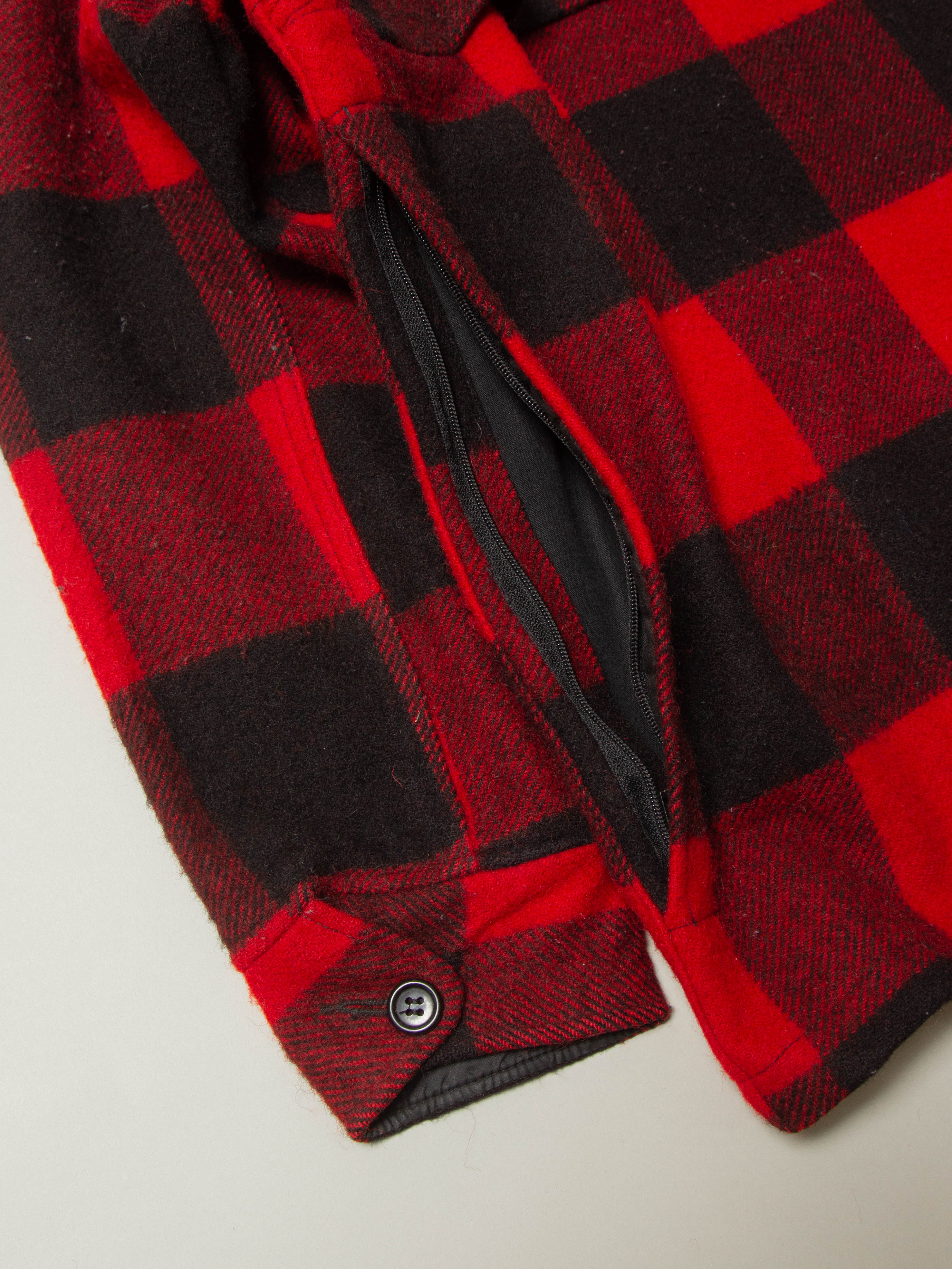 Vtg 1980s L.L.Bean Buffalo Plaid Hunting Jacket - Made in USA (XXL) - Image 5