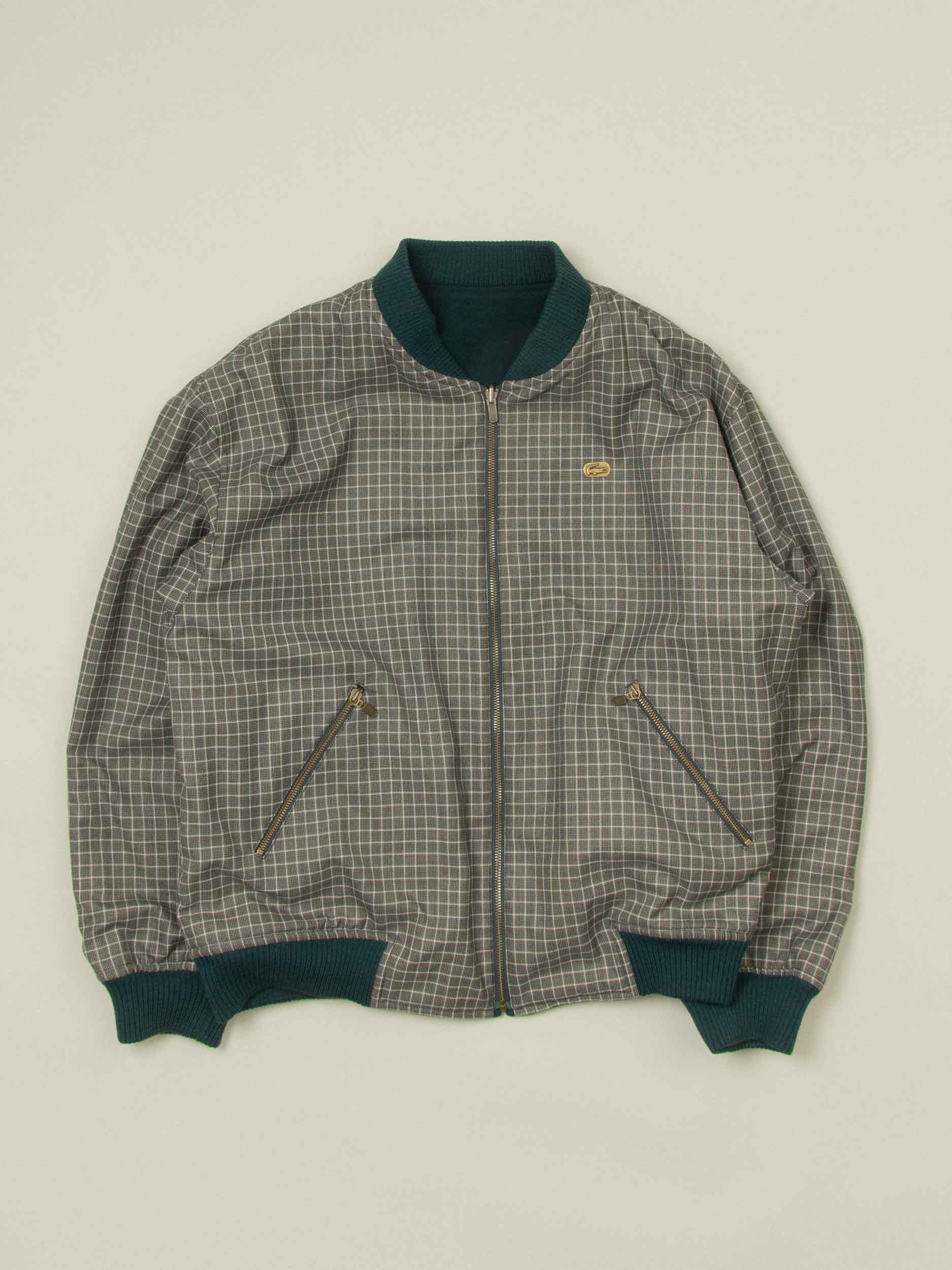 Vtg 1980s Lacoste Reversible Bomber Jacket (L) - Image 2