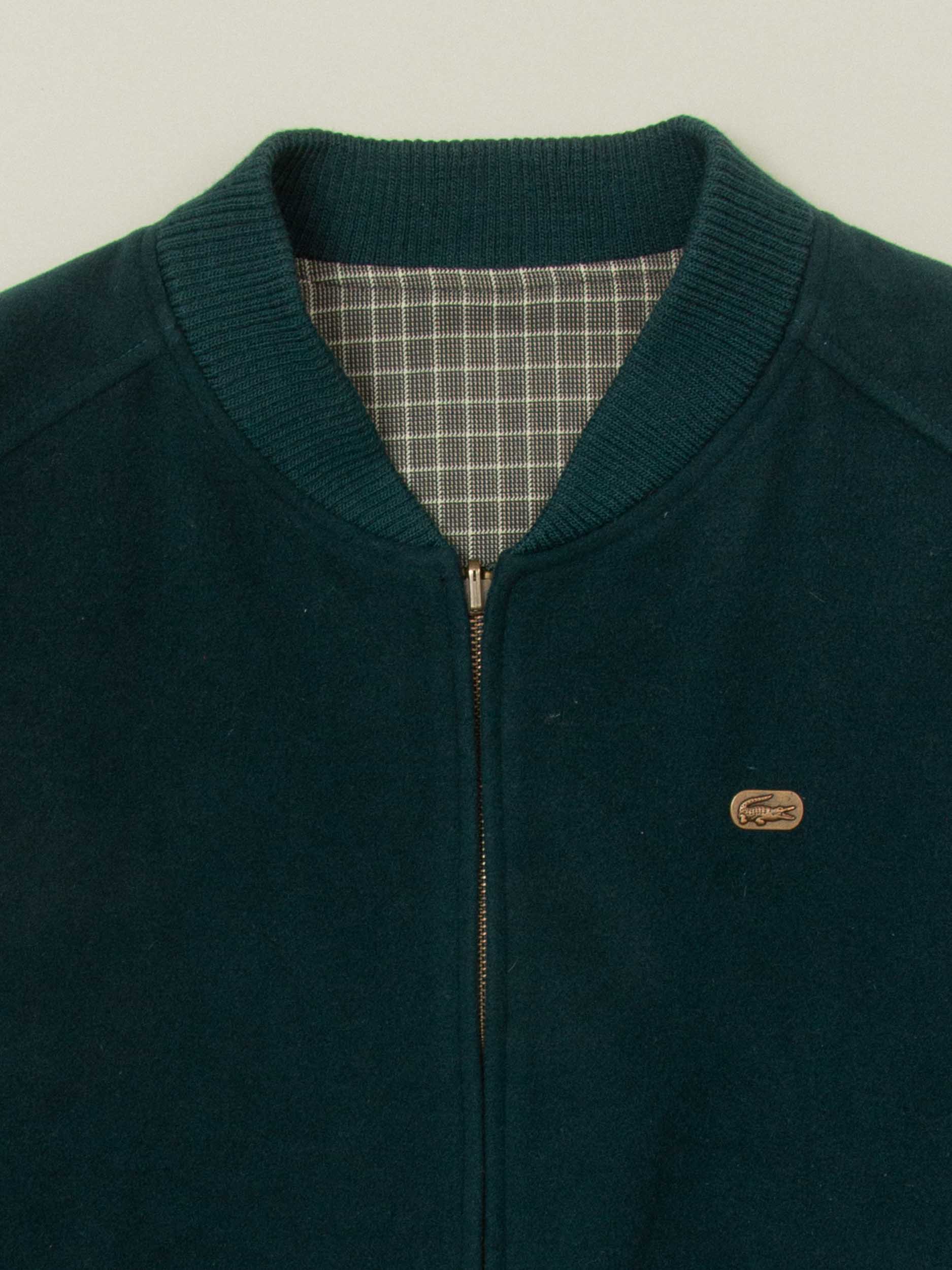Vtg 1980s Lacoste Reversible Bomber Jacket (L) - Image 5