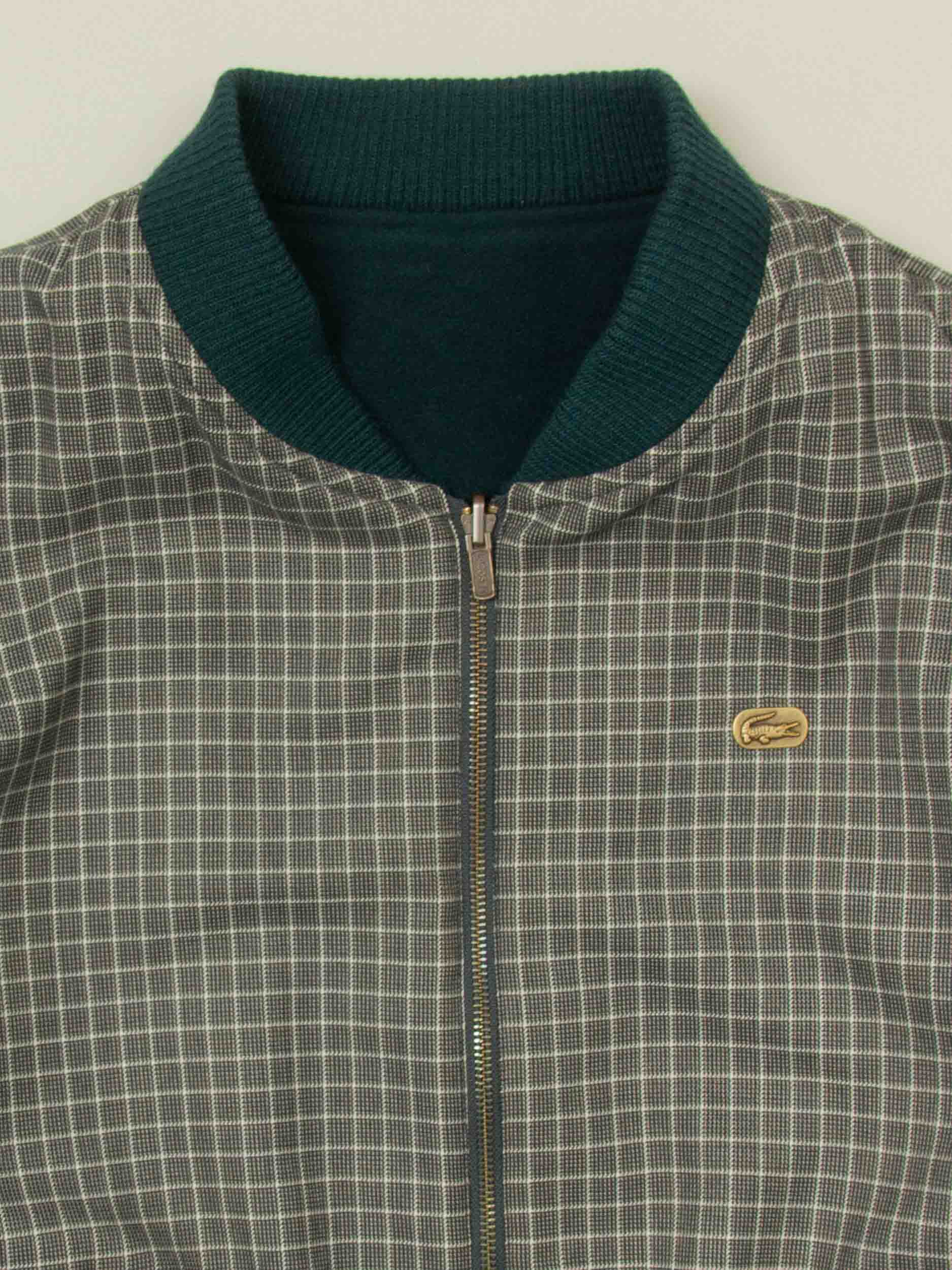 Vtg 1980s Lacoste Reversible Bomber Jacket (L) - Image 7
