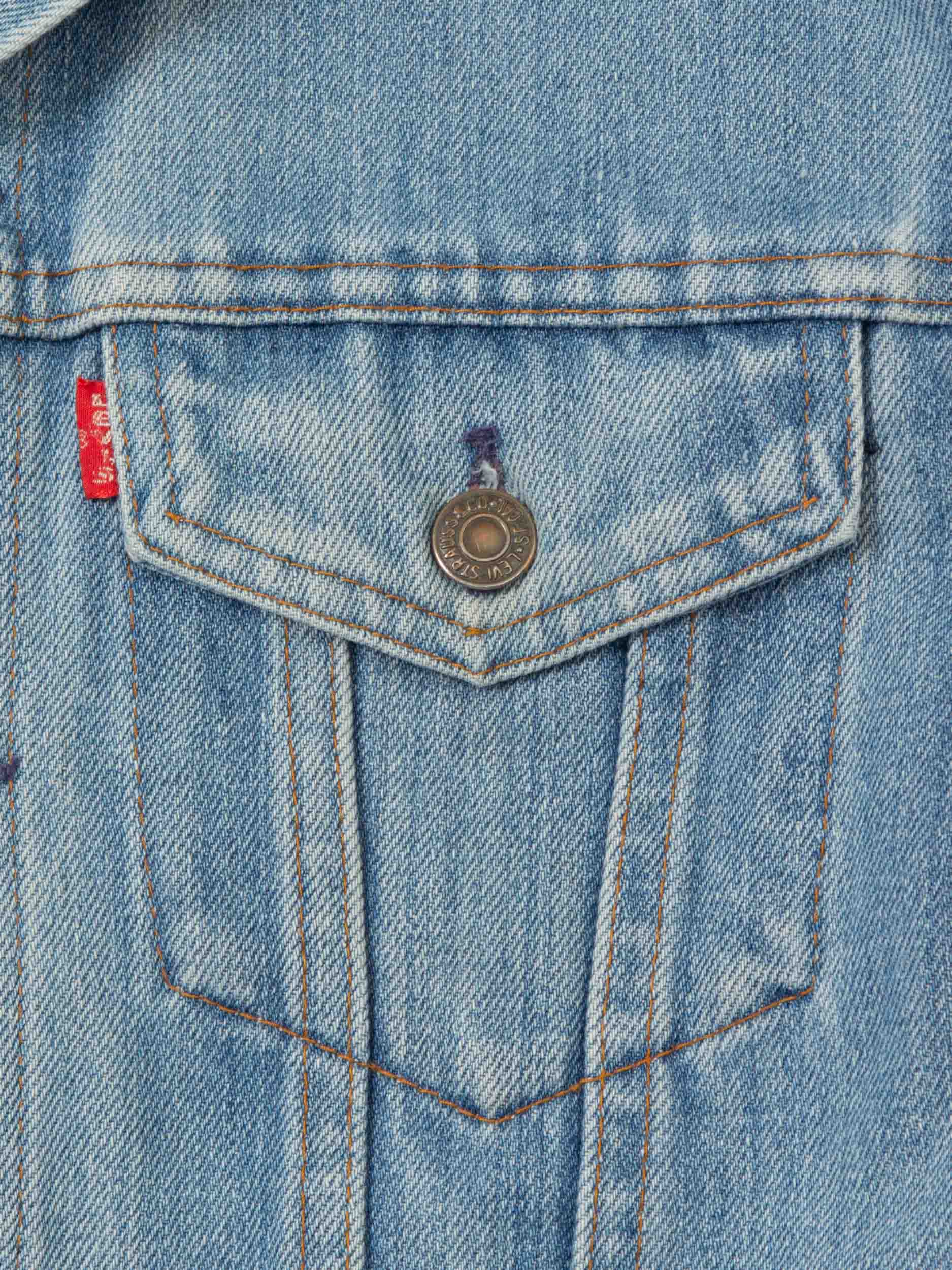 Vtg 1980s Levi's Denim Jacket - Made in USA (S) - Image 4