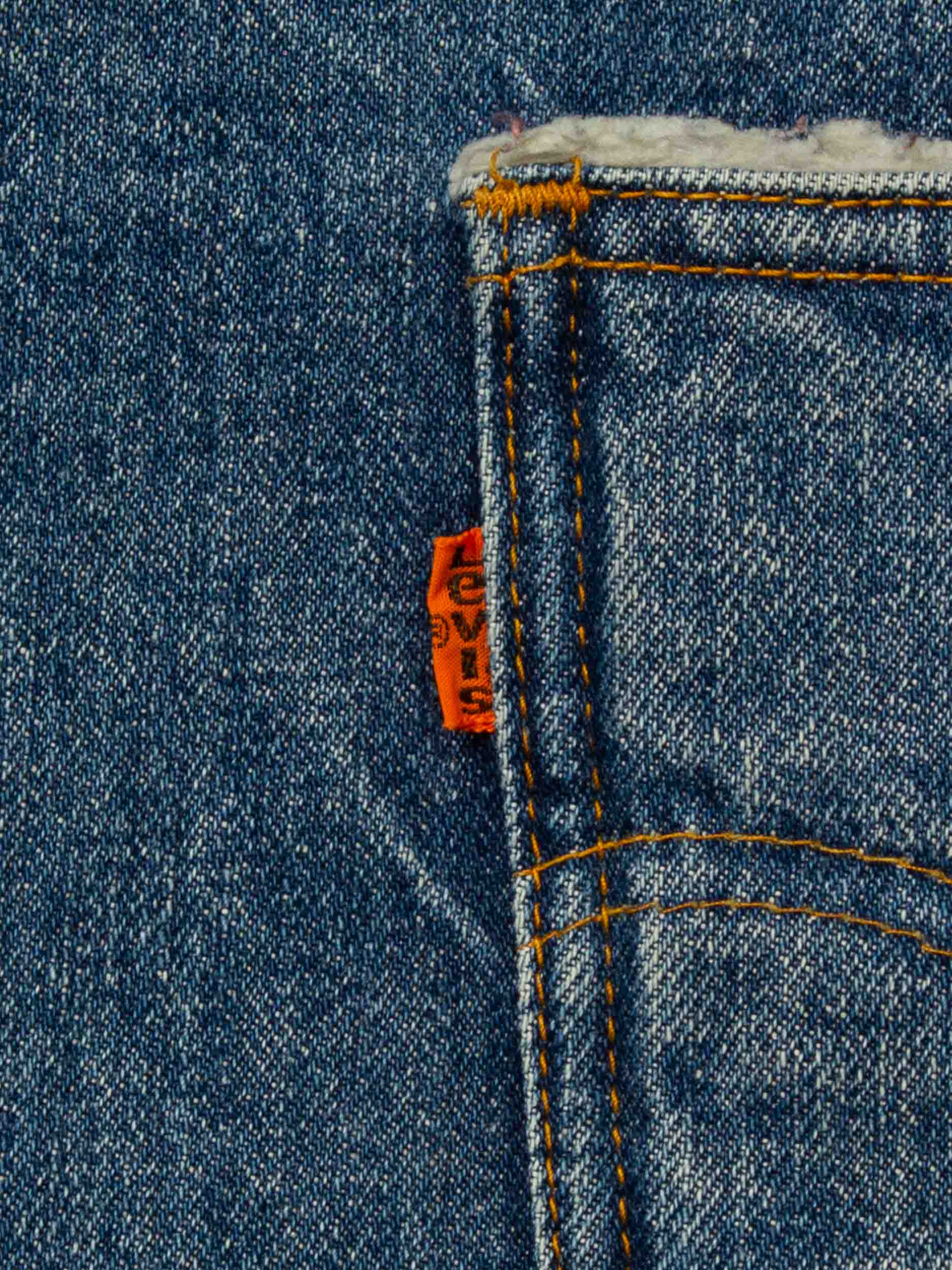 Vtg 1980s Levi's Lined Orange Tab Denim Vest – Made in USA (M) - Image 2