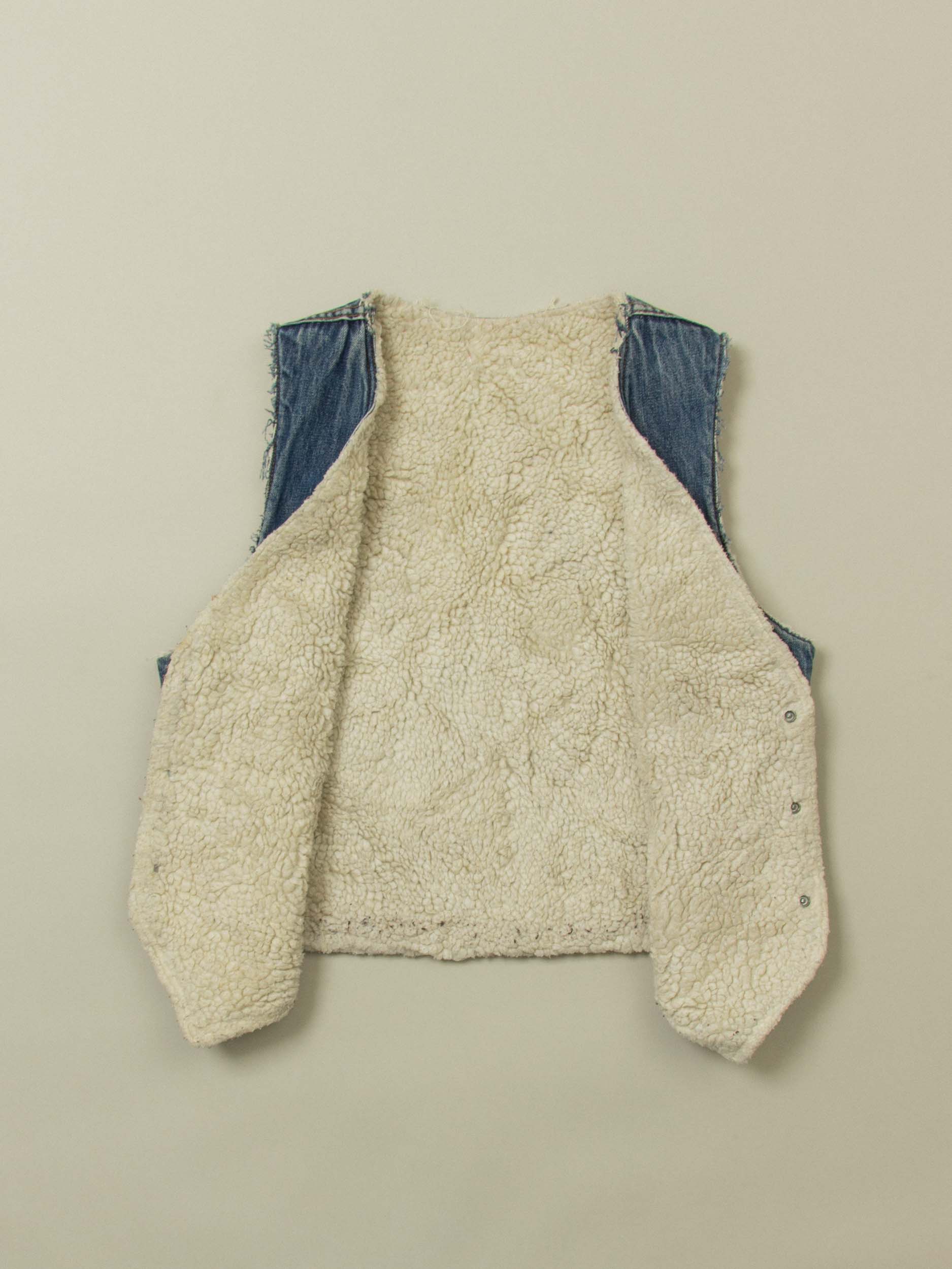 Vtg 1980s Levi's Lined Orange Tab Denim Vest – Made in USA (M) - Image 3