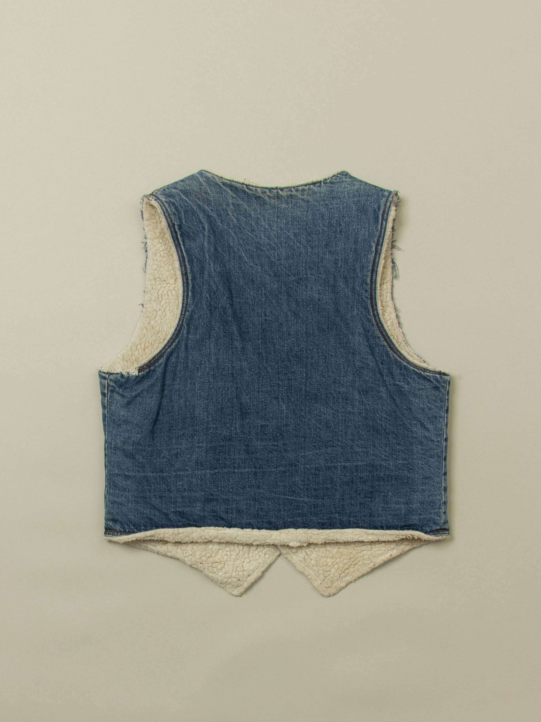 Vtg 1980s Levi's Lined Orange Tab Denim Vest – Made in USA (M) - Image 6