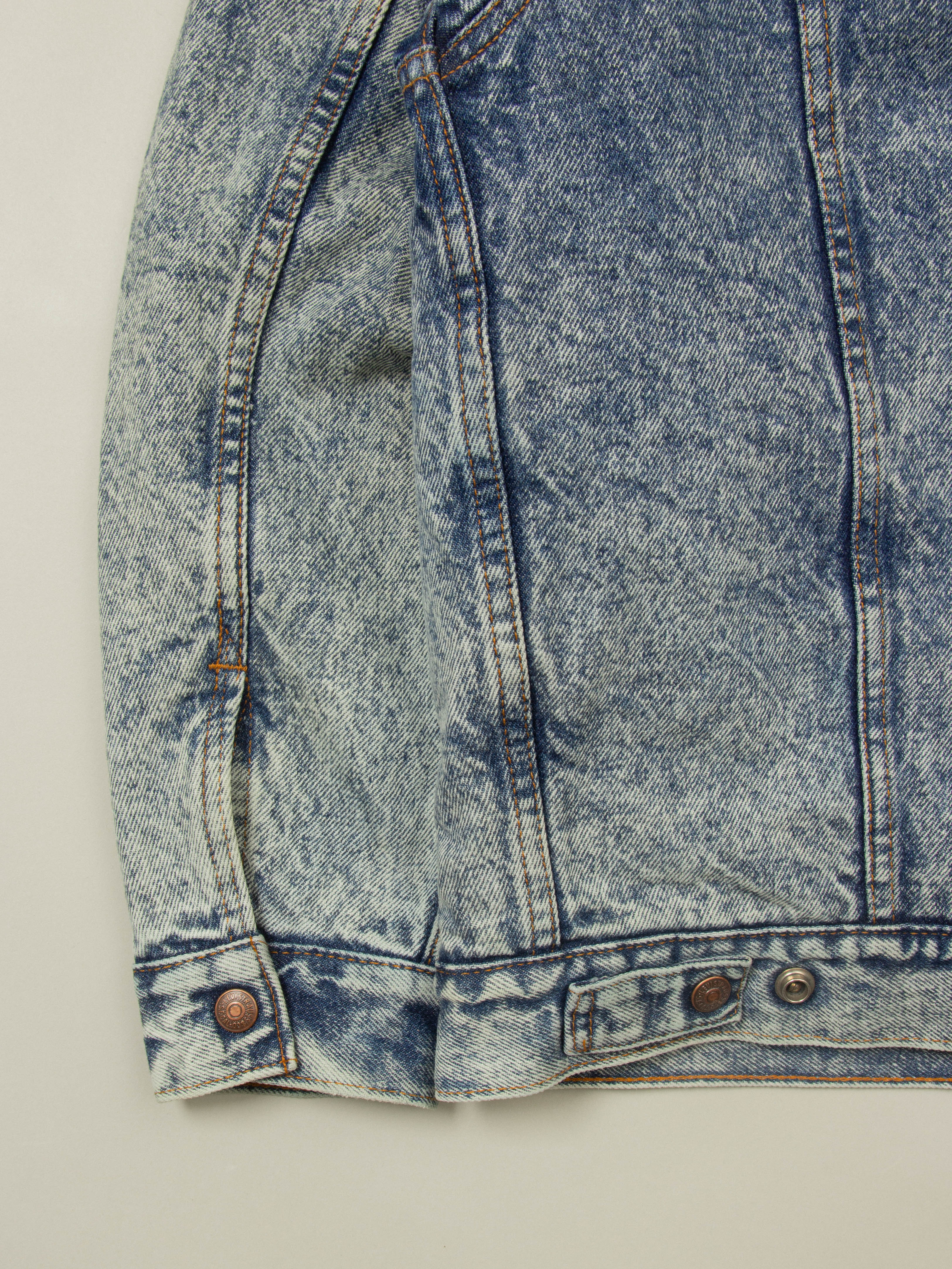 Vtg 1980s Levi's Sherpa Denim Jacket - Made in USA (M/L) - Image 10