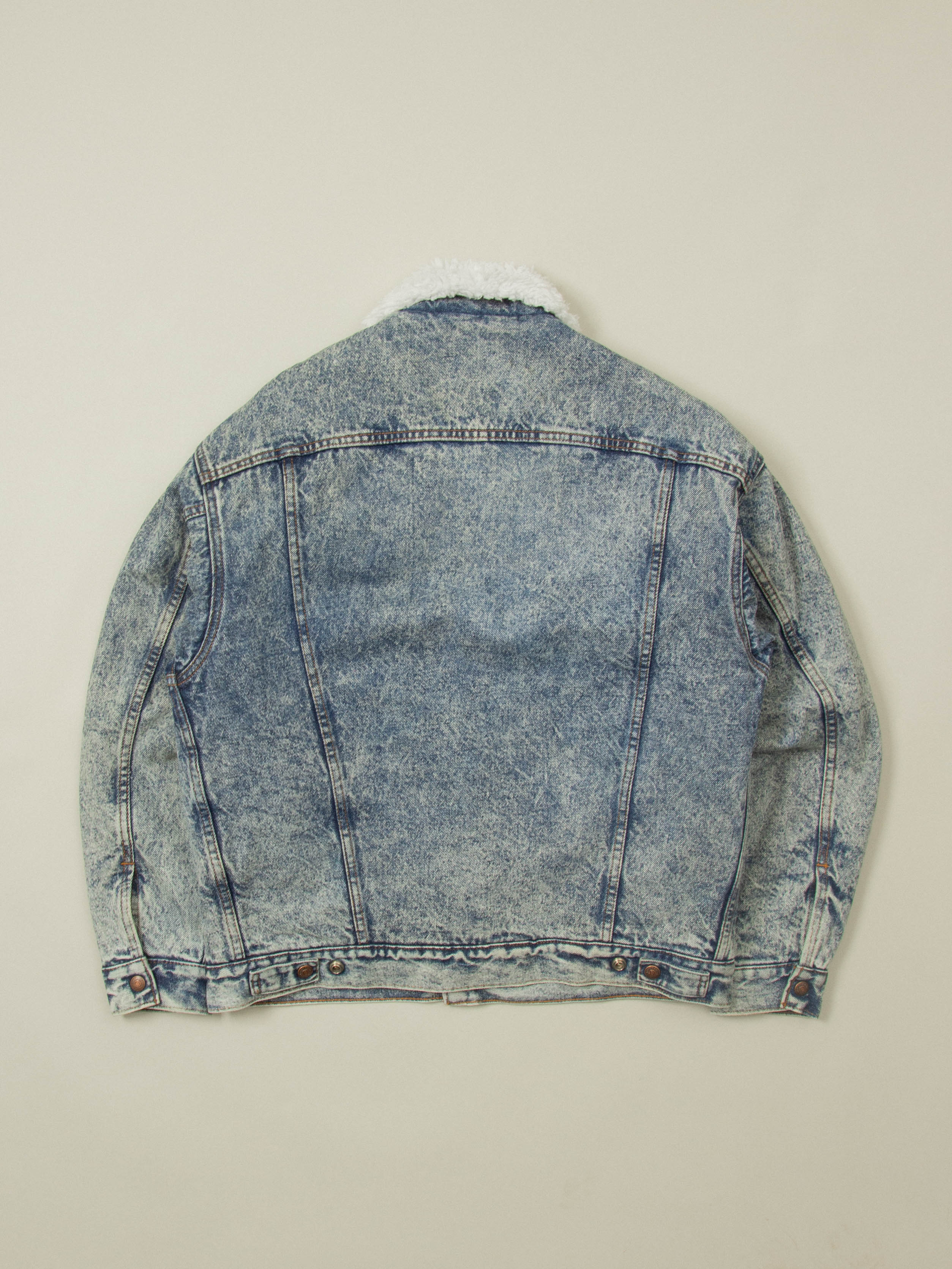 Vtg 1980s Levi's Sherpa Denim Jacket - Made in USA (M/L) - Image 4
