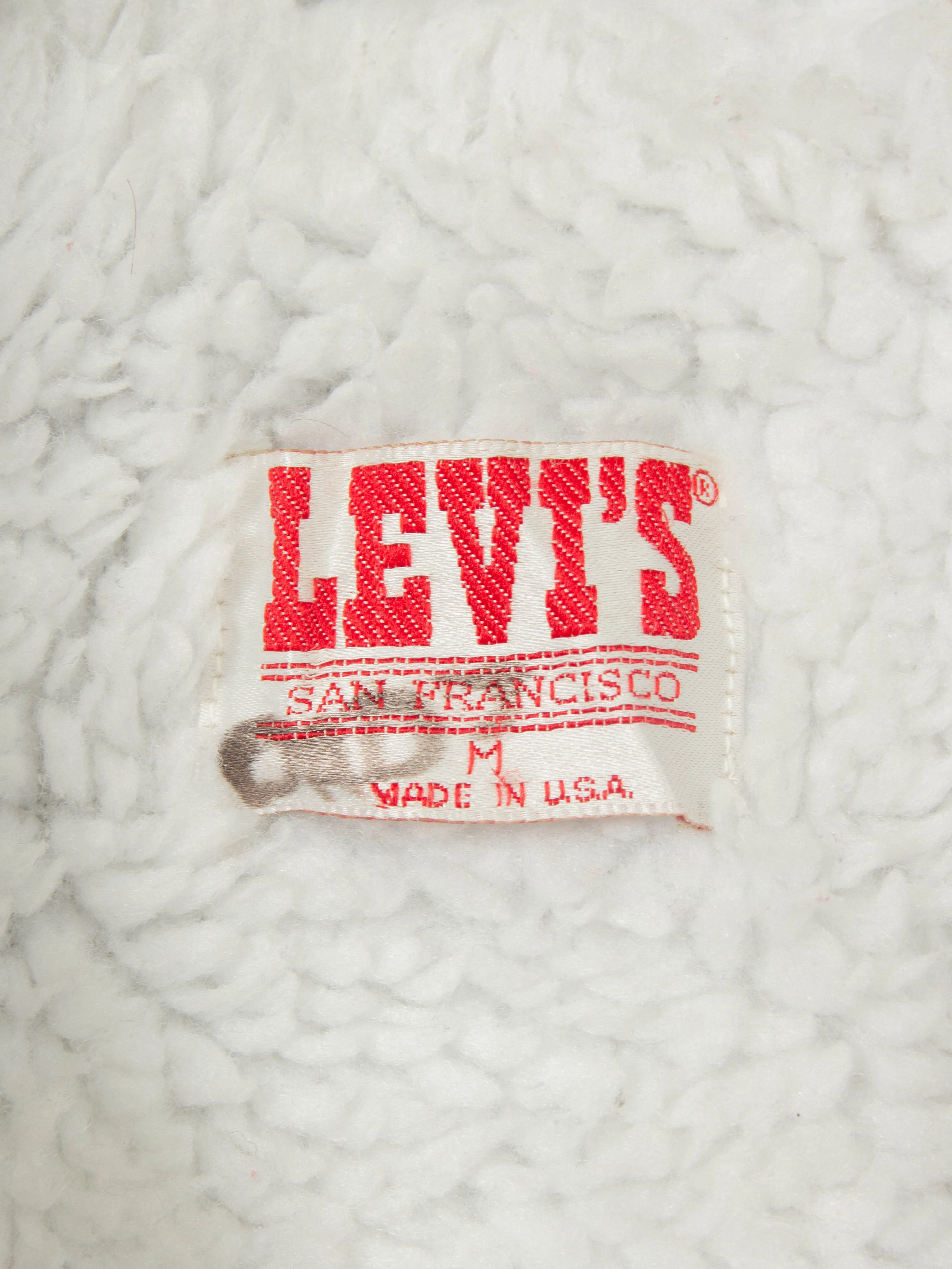 Vtg 1980s Levi's Sherpa Denim Jacket - Made in USA (M/L) - Image 8
