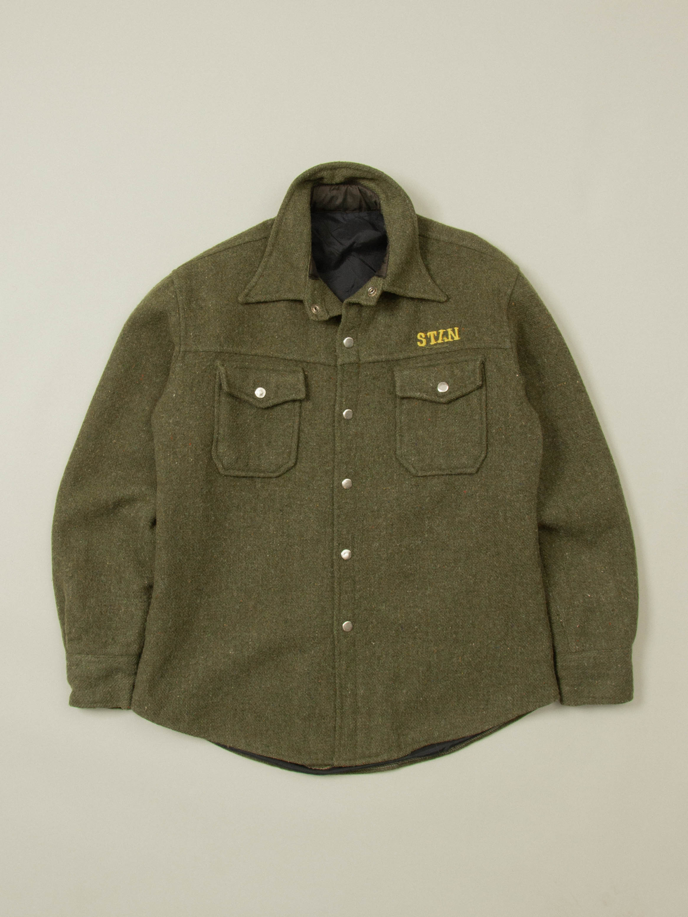 Vtg 1980s Lined Wool Shirt (S/M)