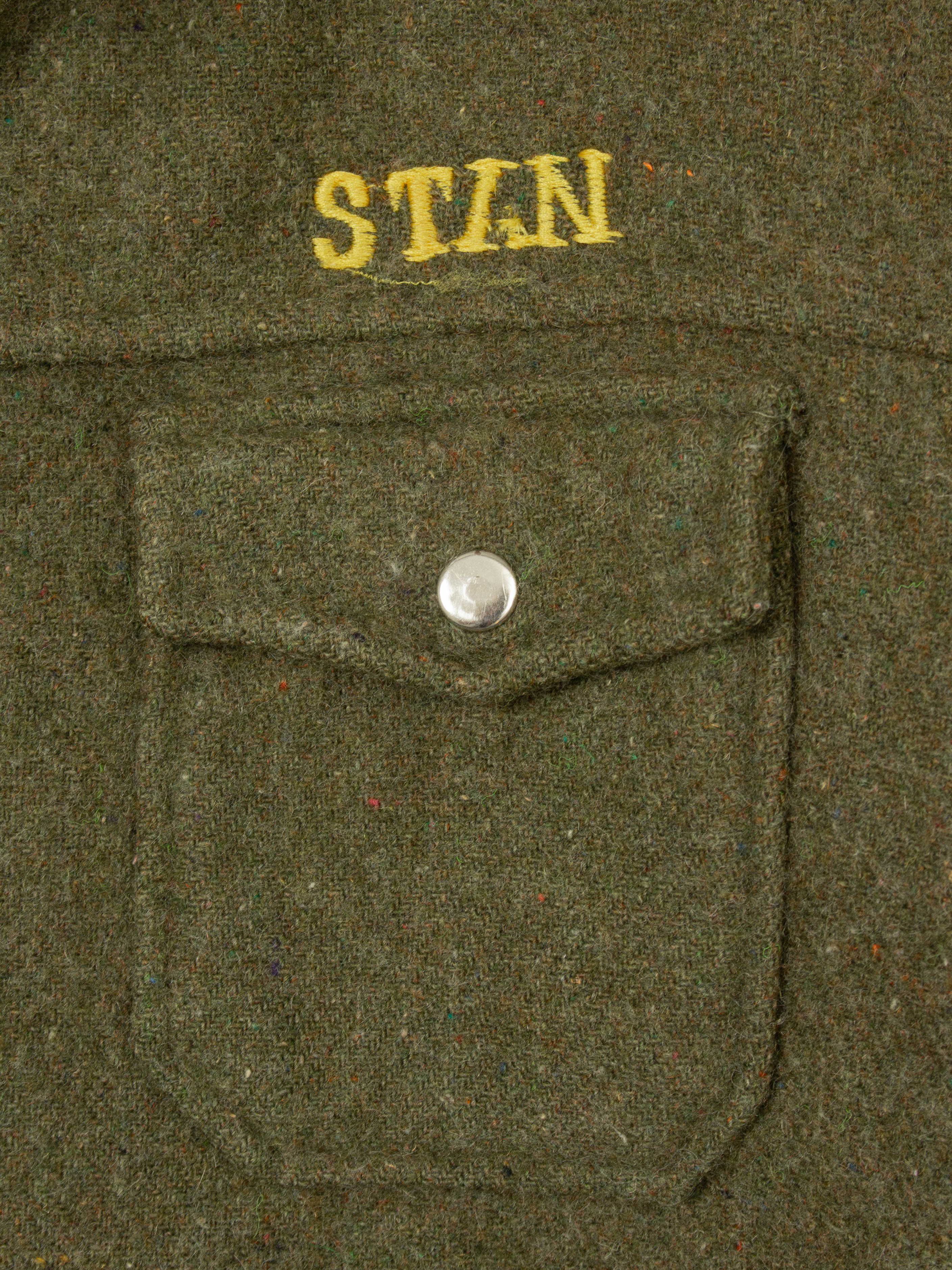 Vtg 1980s Lined Wool Shirt (S/M) - Image 4