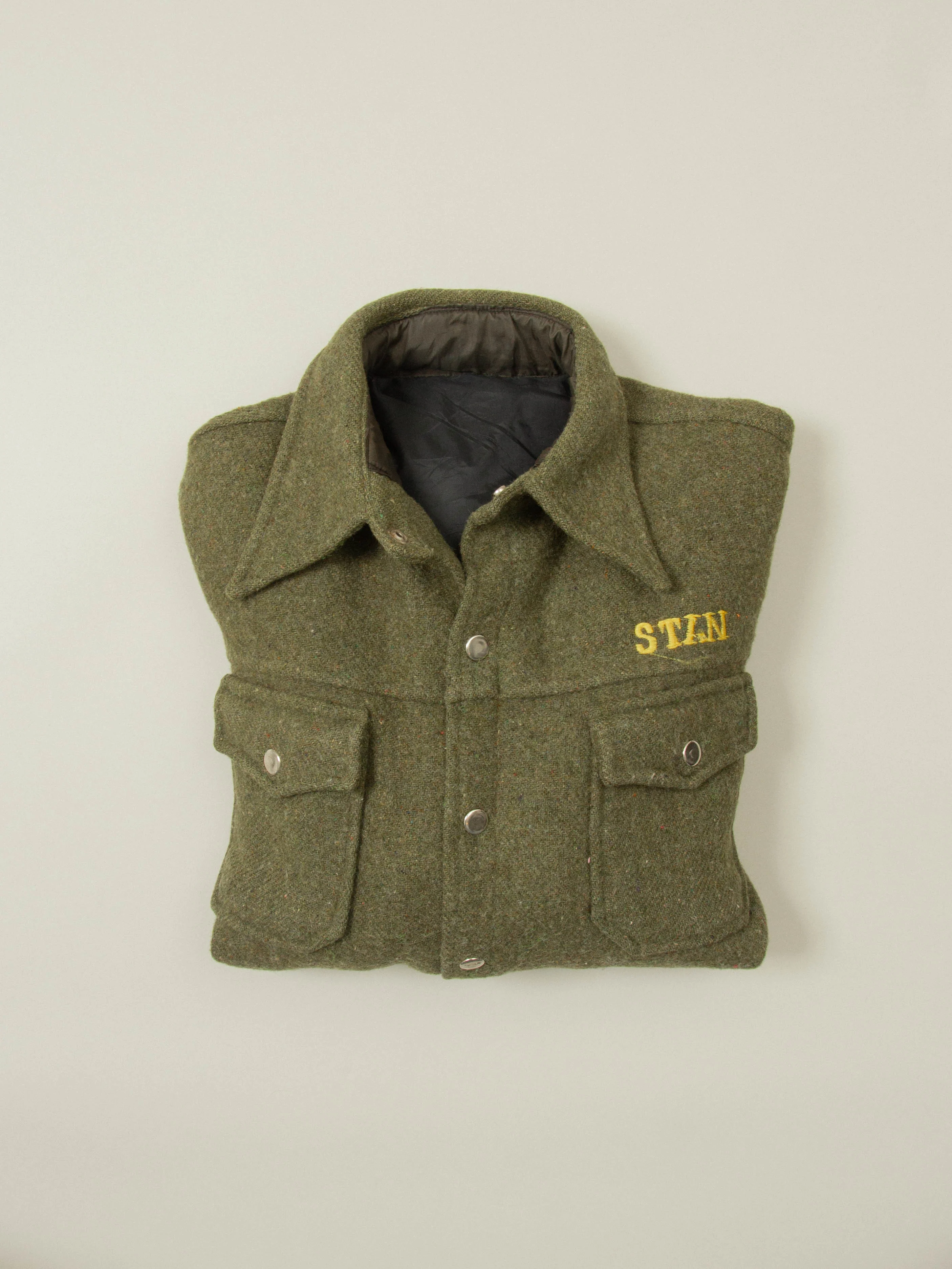 Vtg 1980s Lined Wool Shirt (S/M) - Image 6