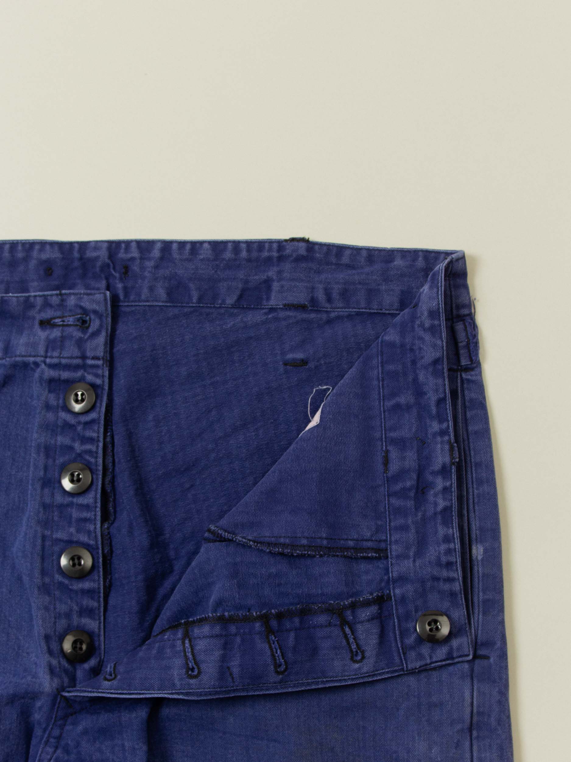 Vtg 1980s Military HBT Work Trousers (36x29) - Image 3