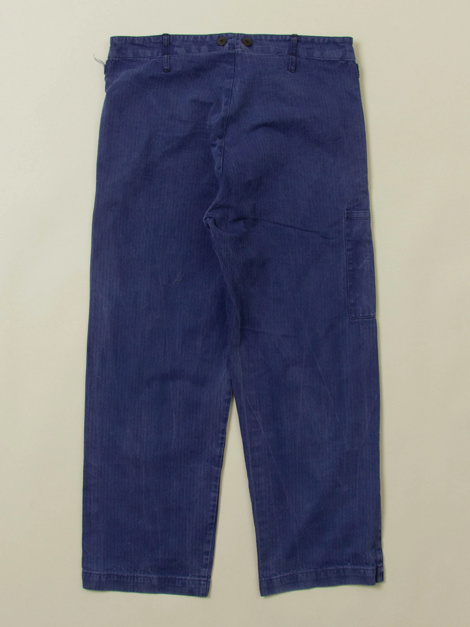 Vtg 1980s Military HBT Work Trousers (36x29) - Image 4