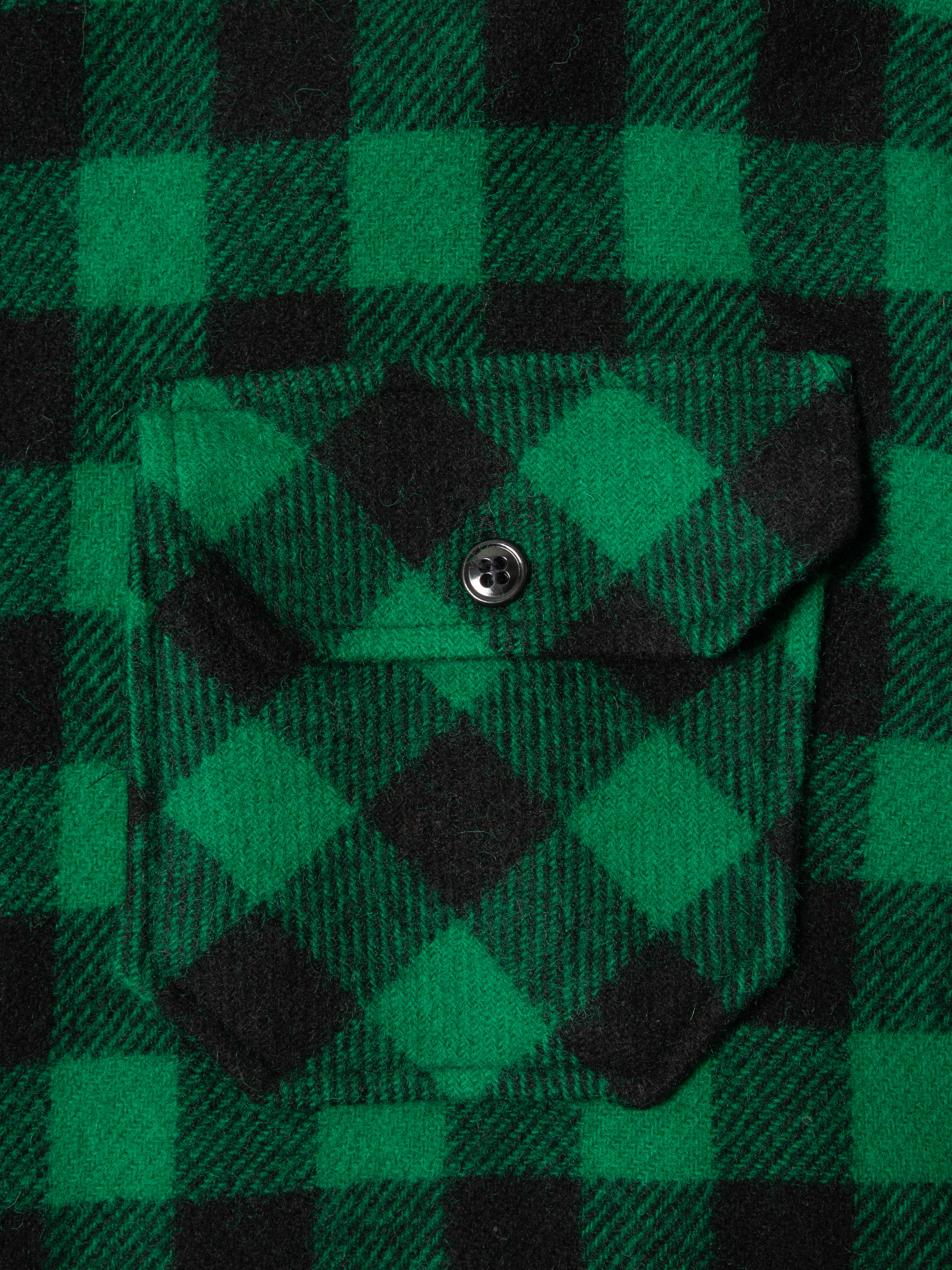 Vtg 1980s Plaid Wool Shirt - Made in USA (4XL) - Image 3