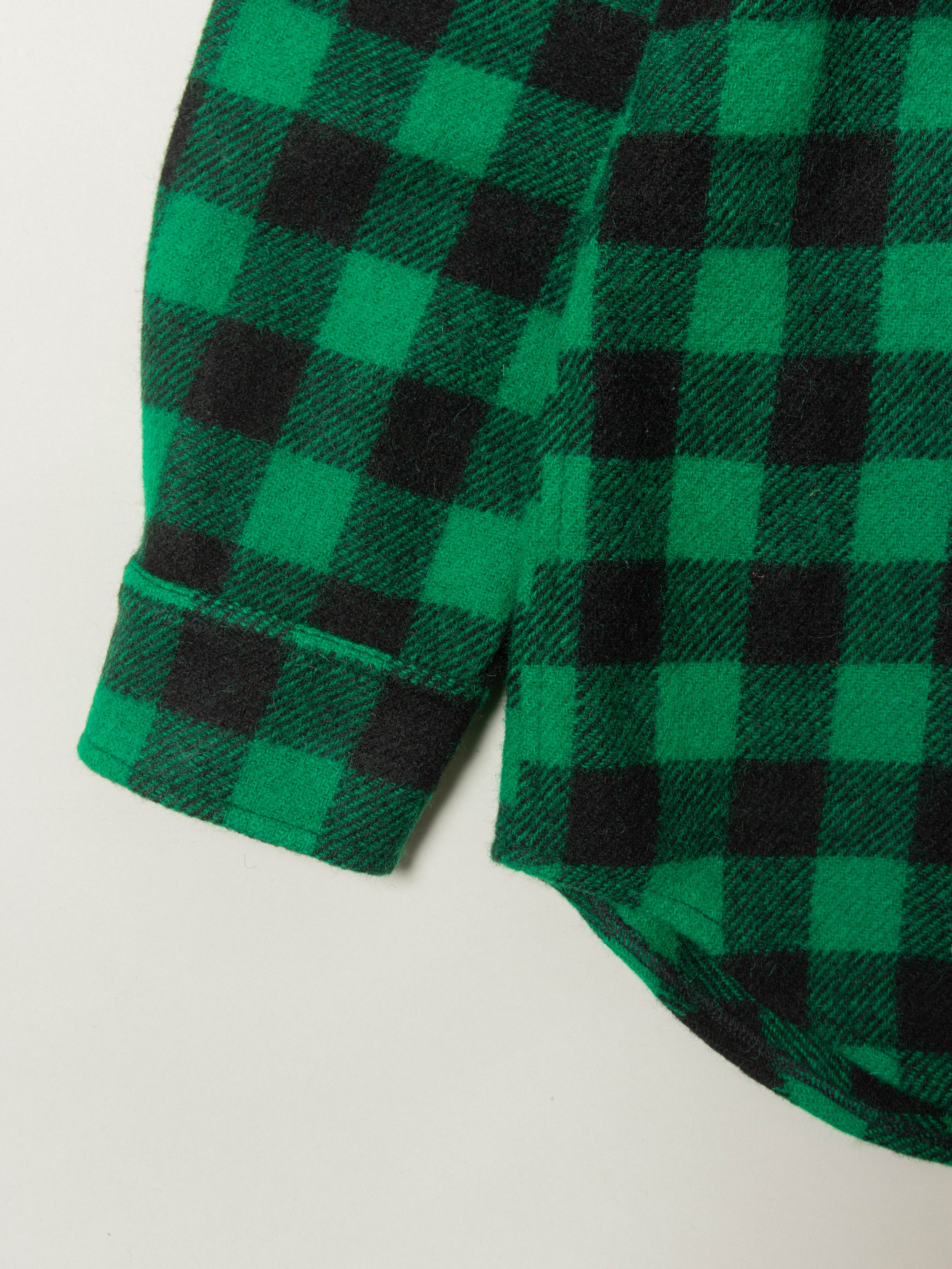 Vtg 1980s Plaid Wool Shirt - Made in USA (4XL) - Image 5