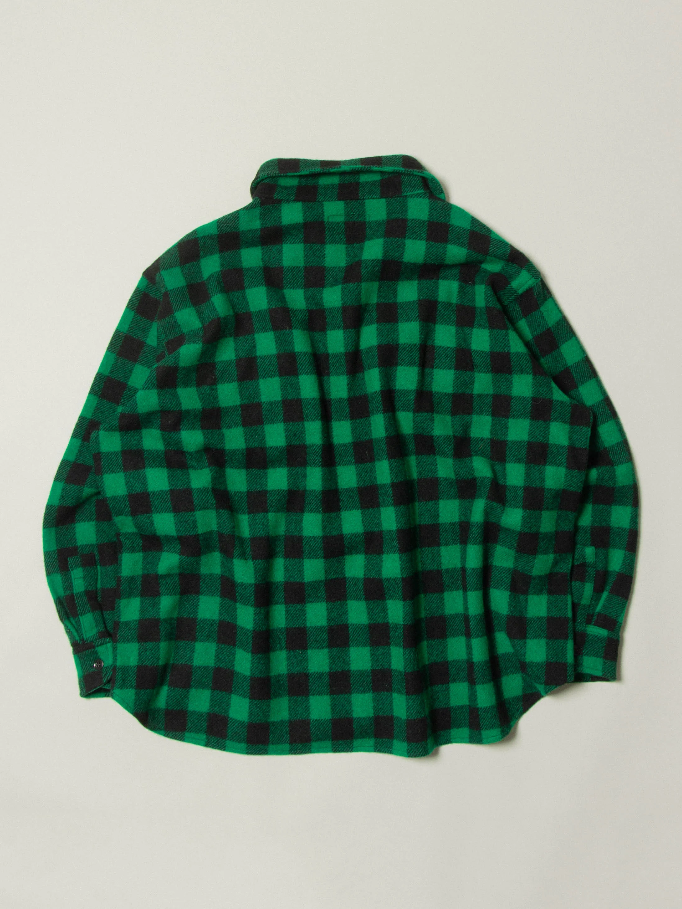 Vtg 1980s Plaid Wool Shirt - Made in USA (4XL) - Image 6