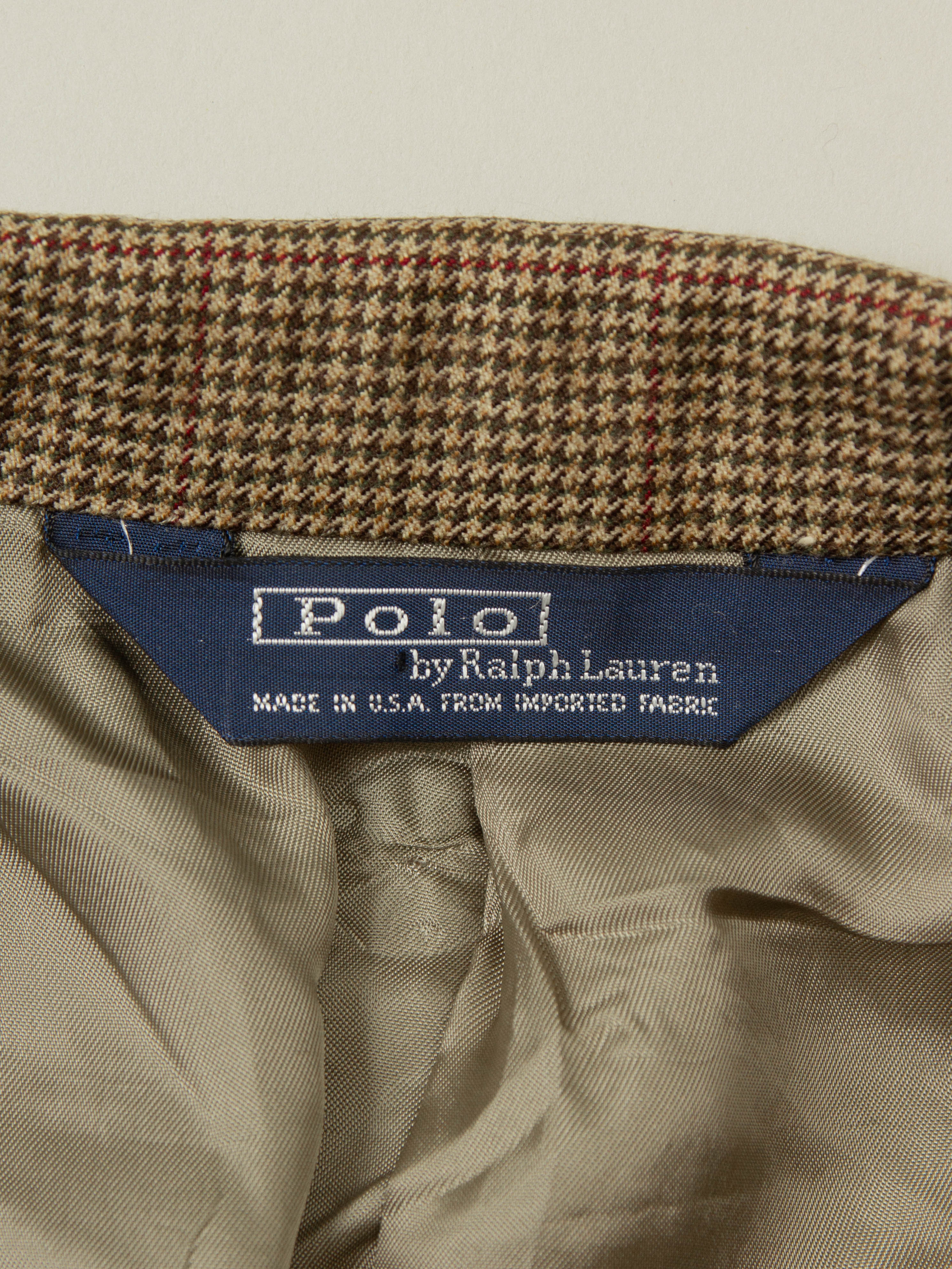 Vtg 1980s Ralph Lauren Wool Houndstooth Blazer - Made in USA (M/L) - Image 5