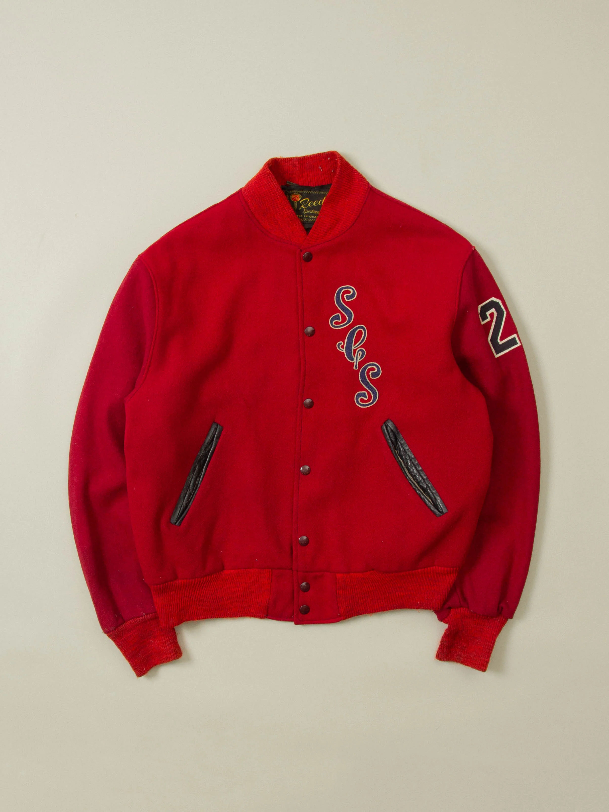 Vtg 1960s 'Modern Sport' Varsity Wool Jacket - Made in USA (M)