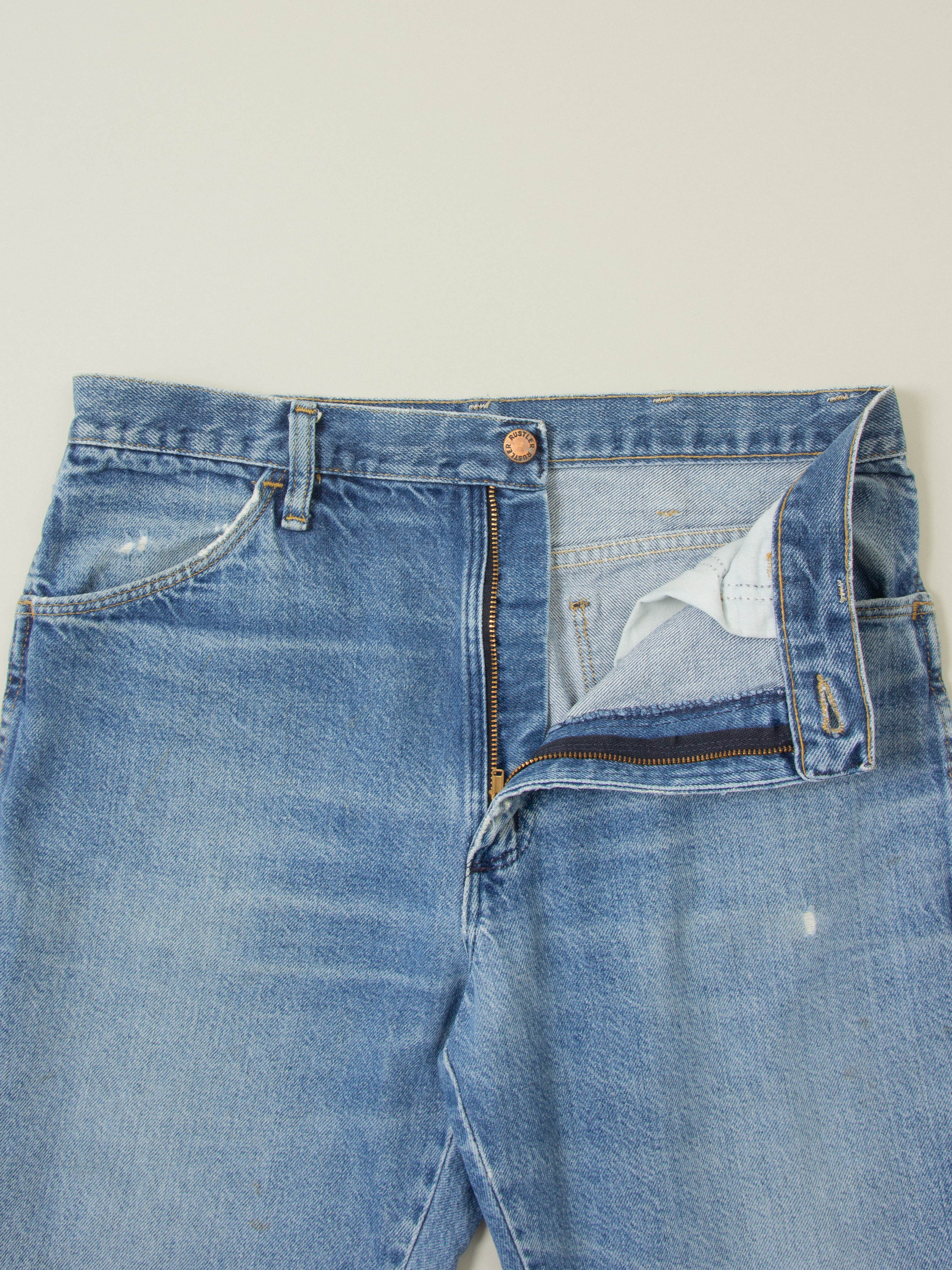 Vtg 1980s Rustler Bootcut Jeans - Made in USA (34x31) - Image 2