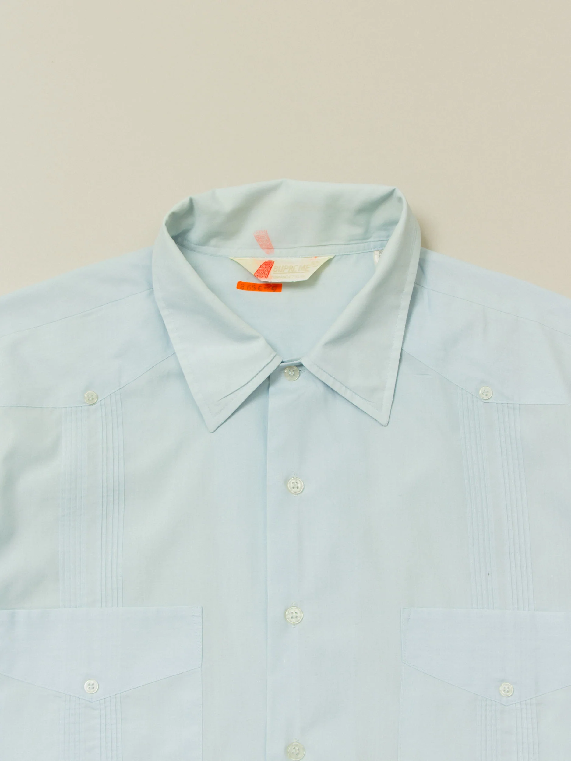 Vtg 1980s 'Supreme' Guayabera Cuban Shirt (XL) - Image 5